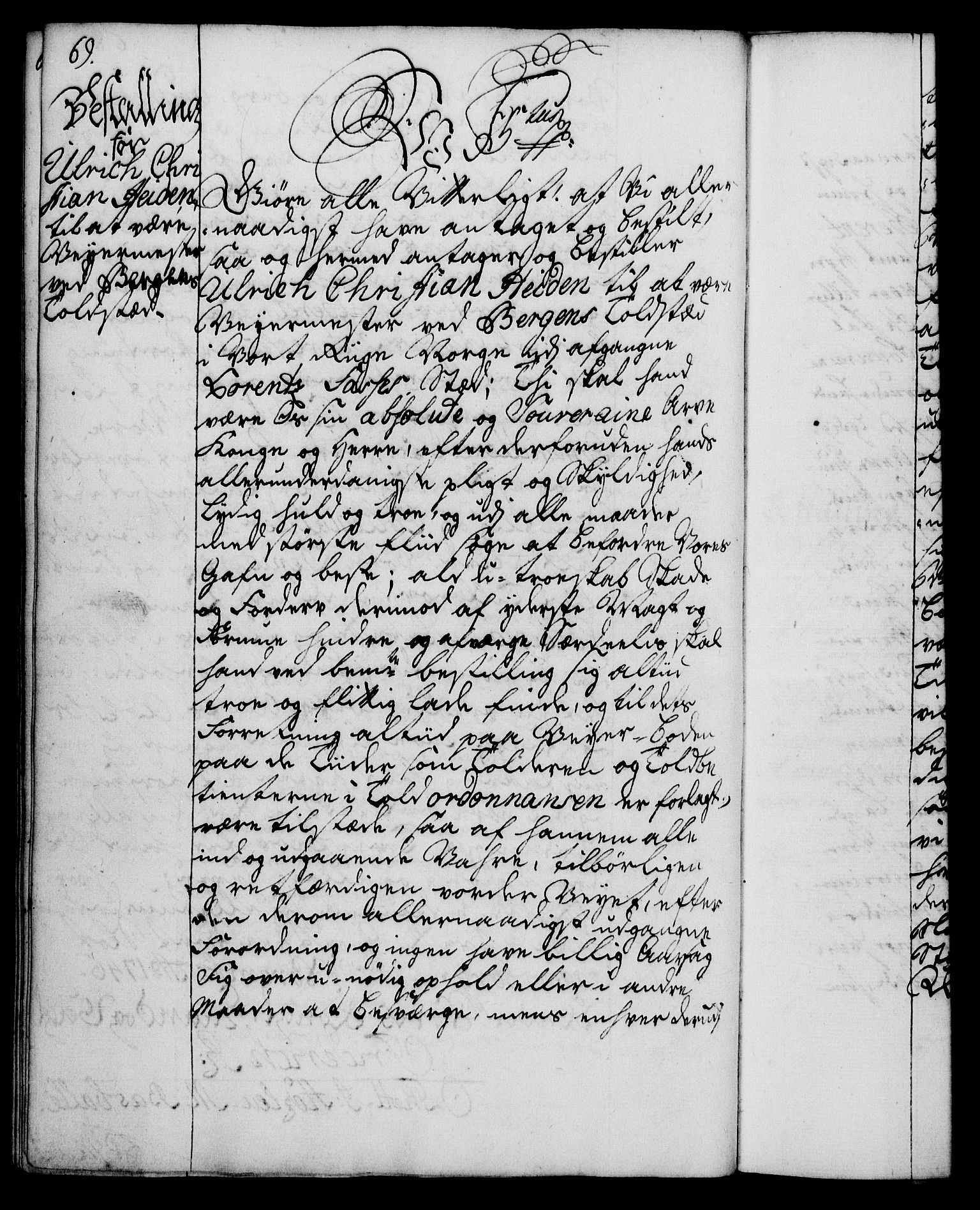 Rentekammeret, Kammerkanselliet, RA/EA-3111/G/Gg/Gge/L0003: Norsk bestallingsprotokoll med register (merket RK 53.27), 1745-1761, p. 69