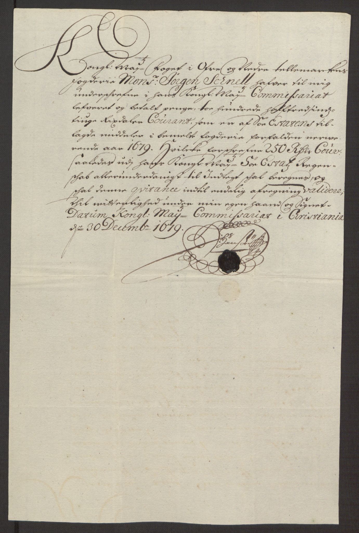 Rentekammeret inntil 1814, Reviderte regnskaper, Fogderegnskap, AV/RA-EA-4092/R35/L2072: Fogderegnskap Øvre og Nedre Telemark, 1679, p. 266