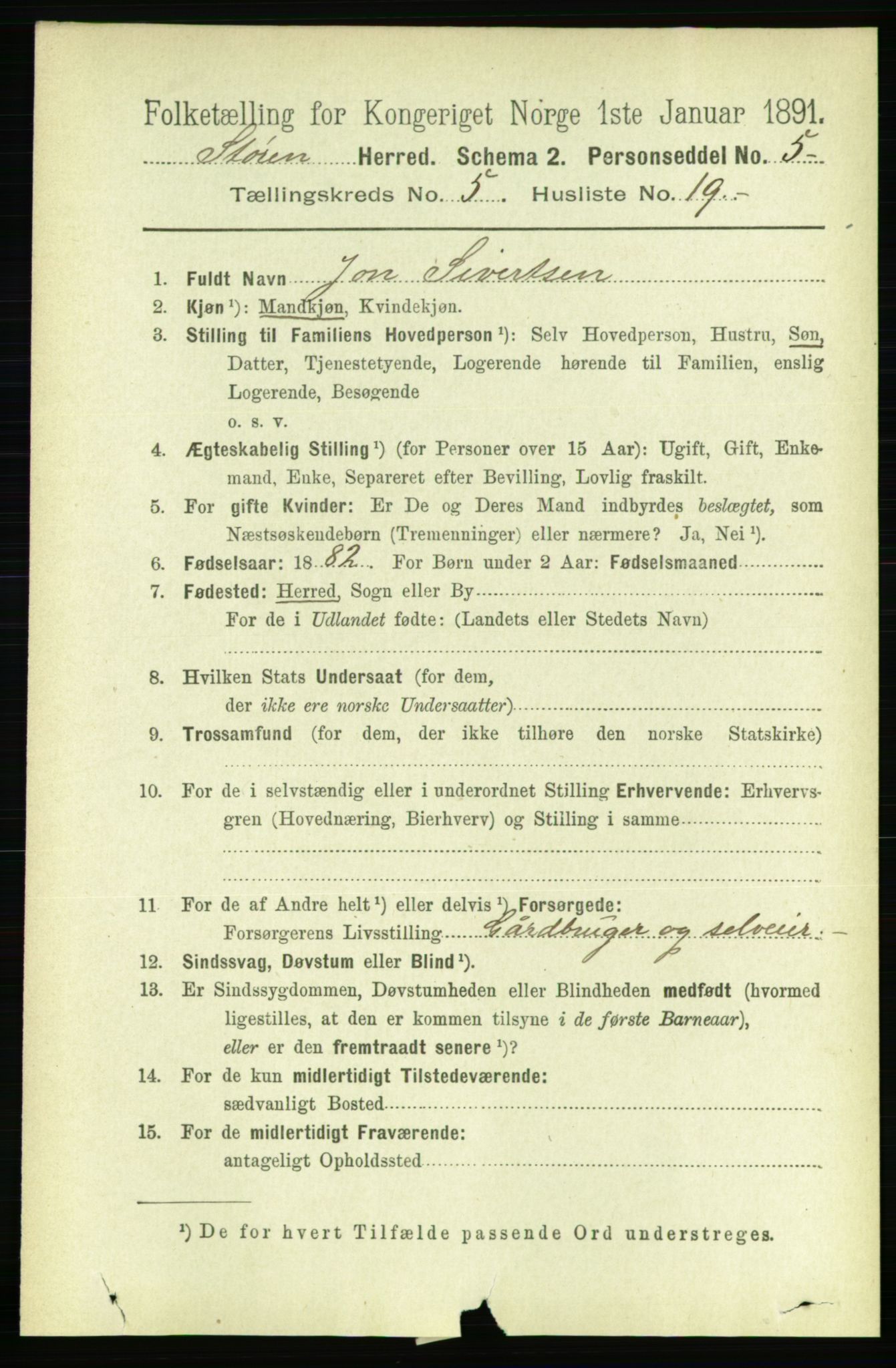 RA, 1891 census for 1648 Støren, 1891, p. 2046