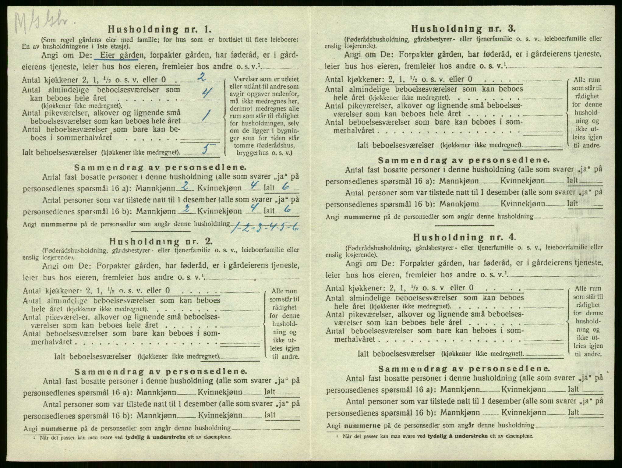 SAKO, 1920 census for Sandeherred, 1920, p. 142
