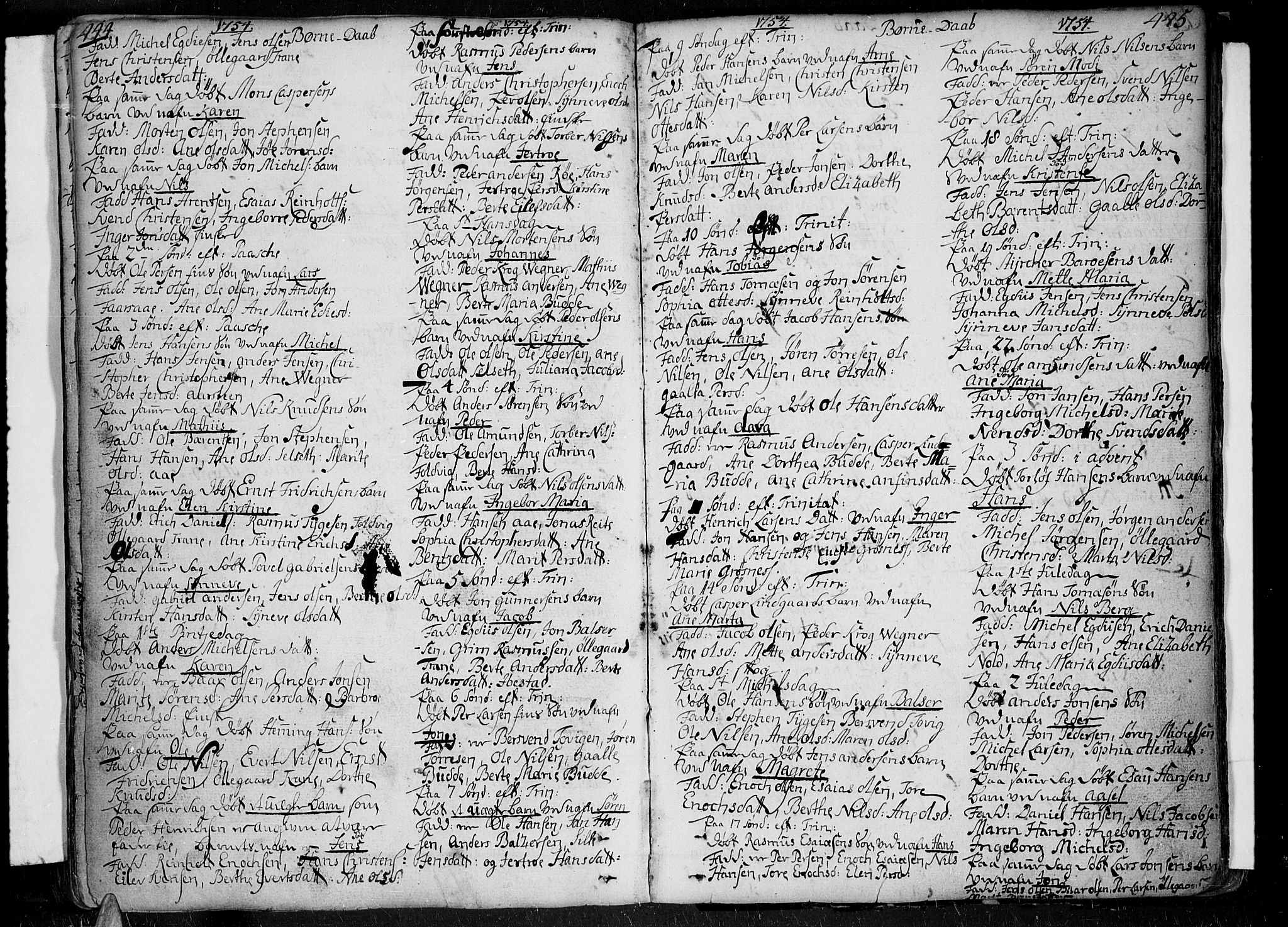 Ibestad sokneprestembete, AV/SATØ-S-0077/H/Ha/Haa/L0002kirke: Parish register (official) no. 2, 1751-1775, p. 444-445