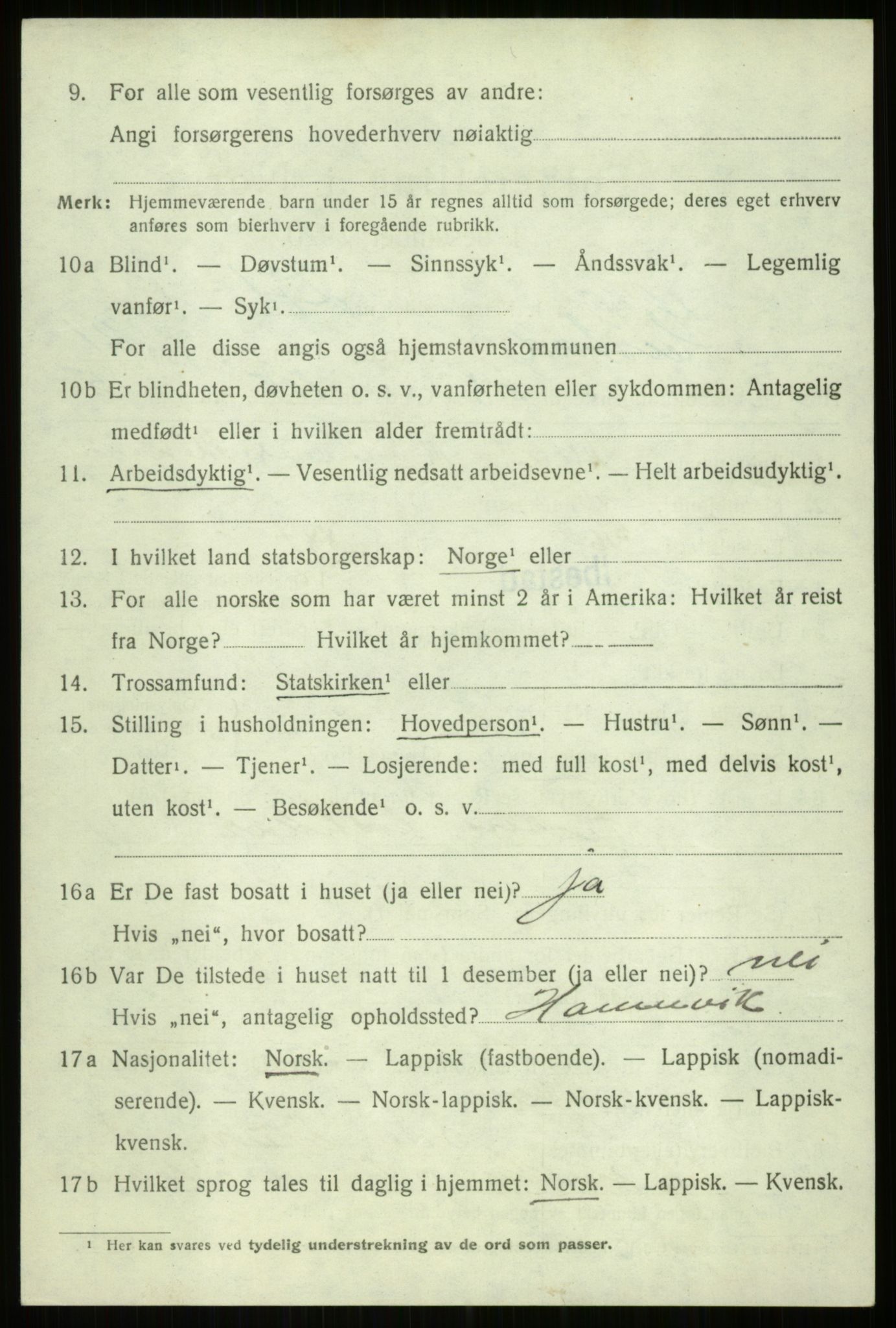 SATØ, 1920 census for Ibestad, 1920, p. 12337