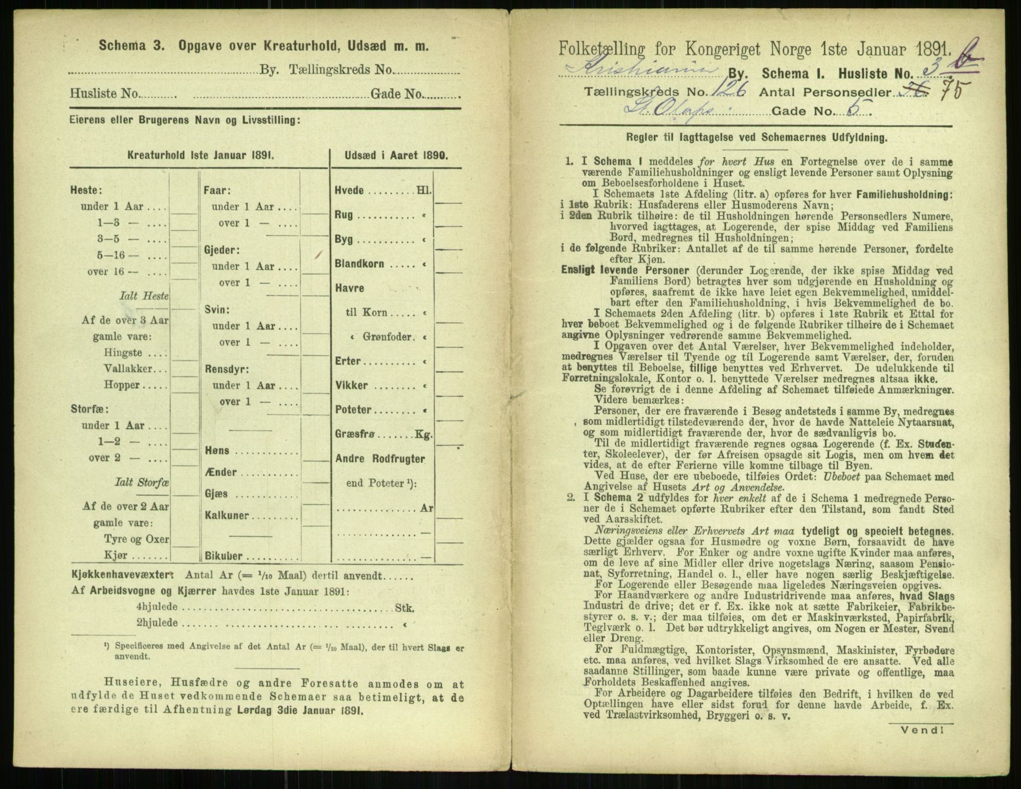 RA, 1891 census for 0301 Kristiania, 1891, p. 67152