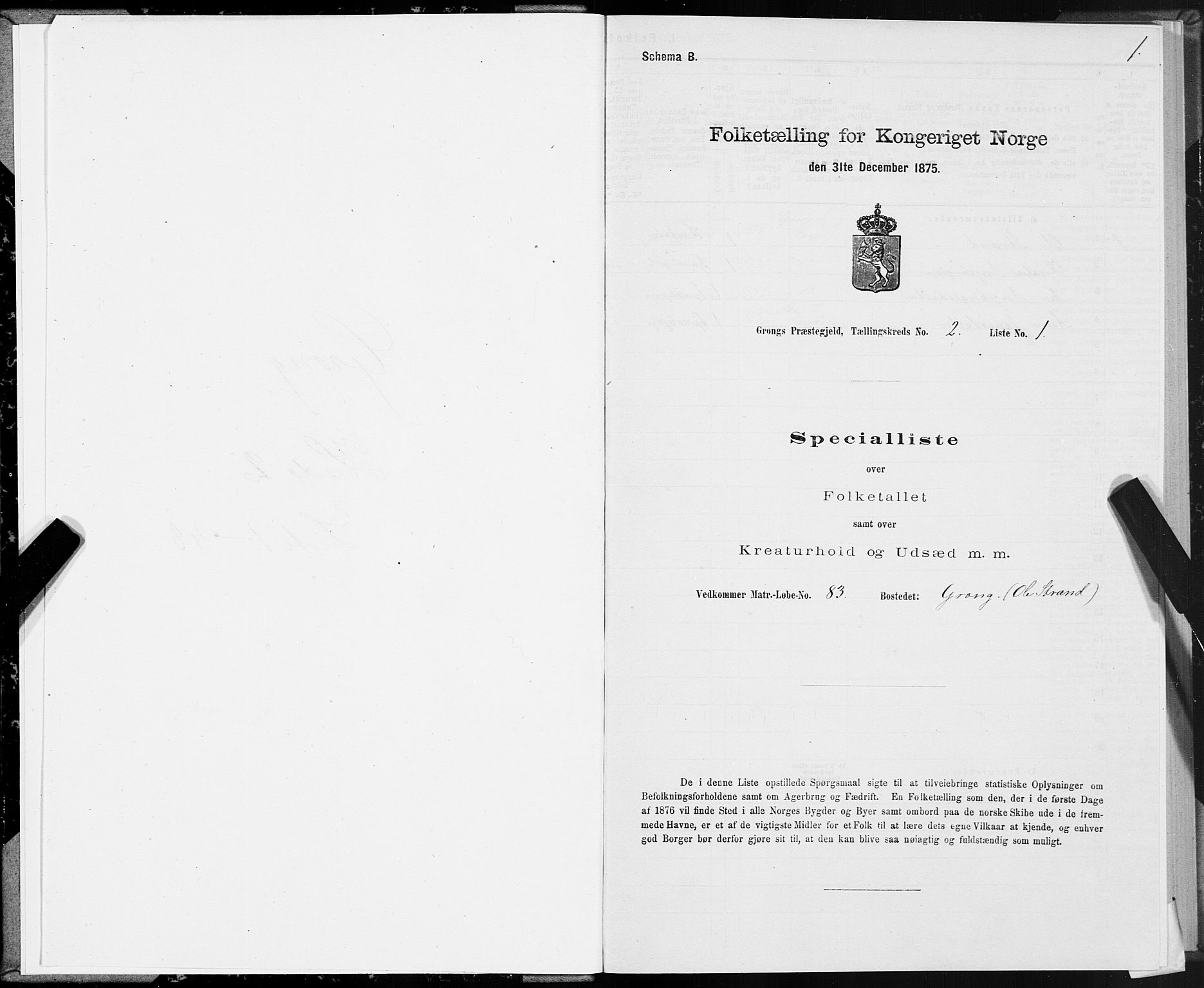 SAT, 1875 census for 1742P Grong, 1875, p. 2001