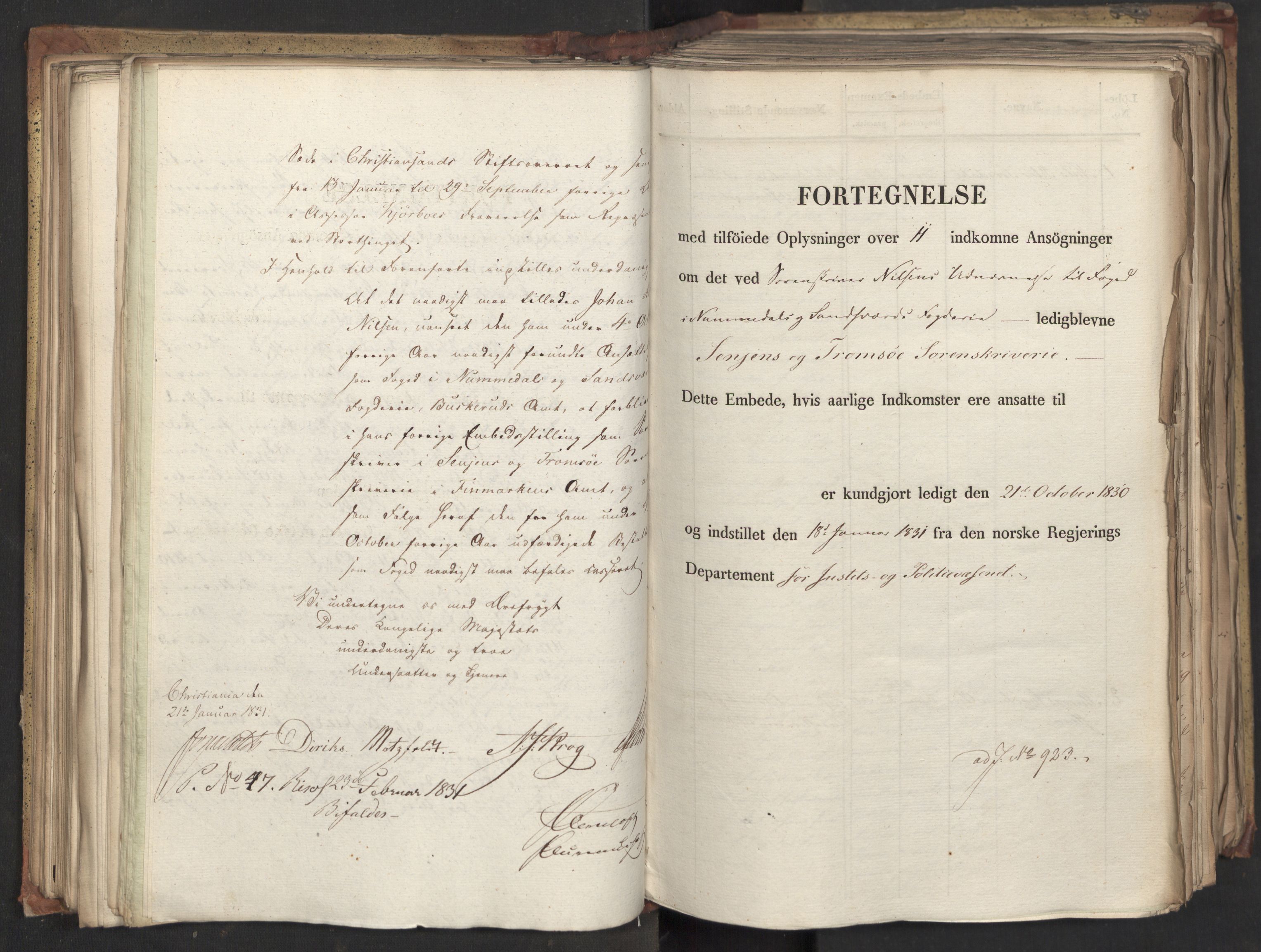 Statsrådsavdelingen i Stockholm, RA/S-1003/D/Da/L0069: Regjeringsinnstillinger nr. 877-1046, 1831, p. 191