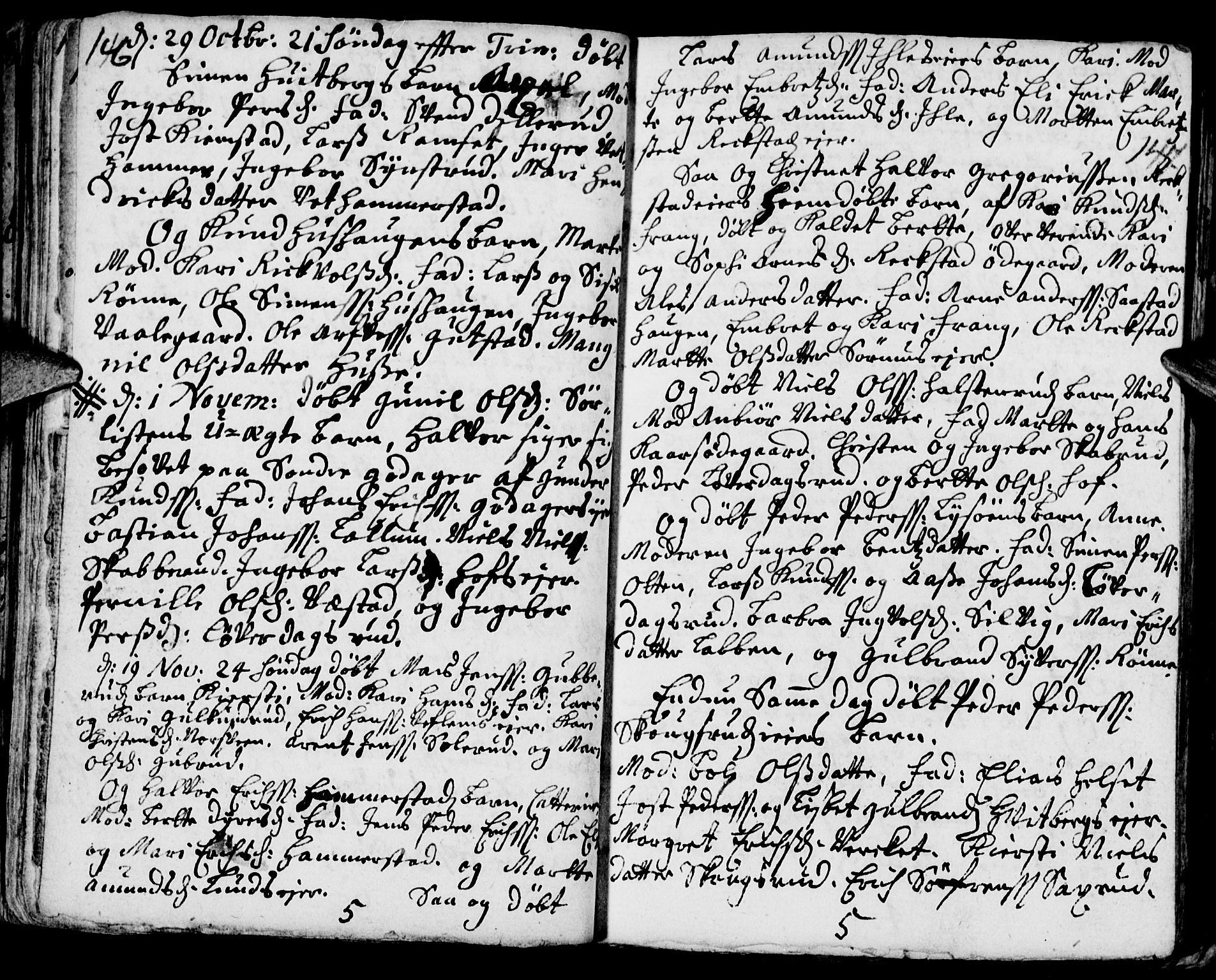 Stange prestekontor, AV/SAH-PREST-002/K/L0002: Parish register (official) no. 2, 1724-1740, p. 146-147