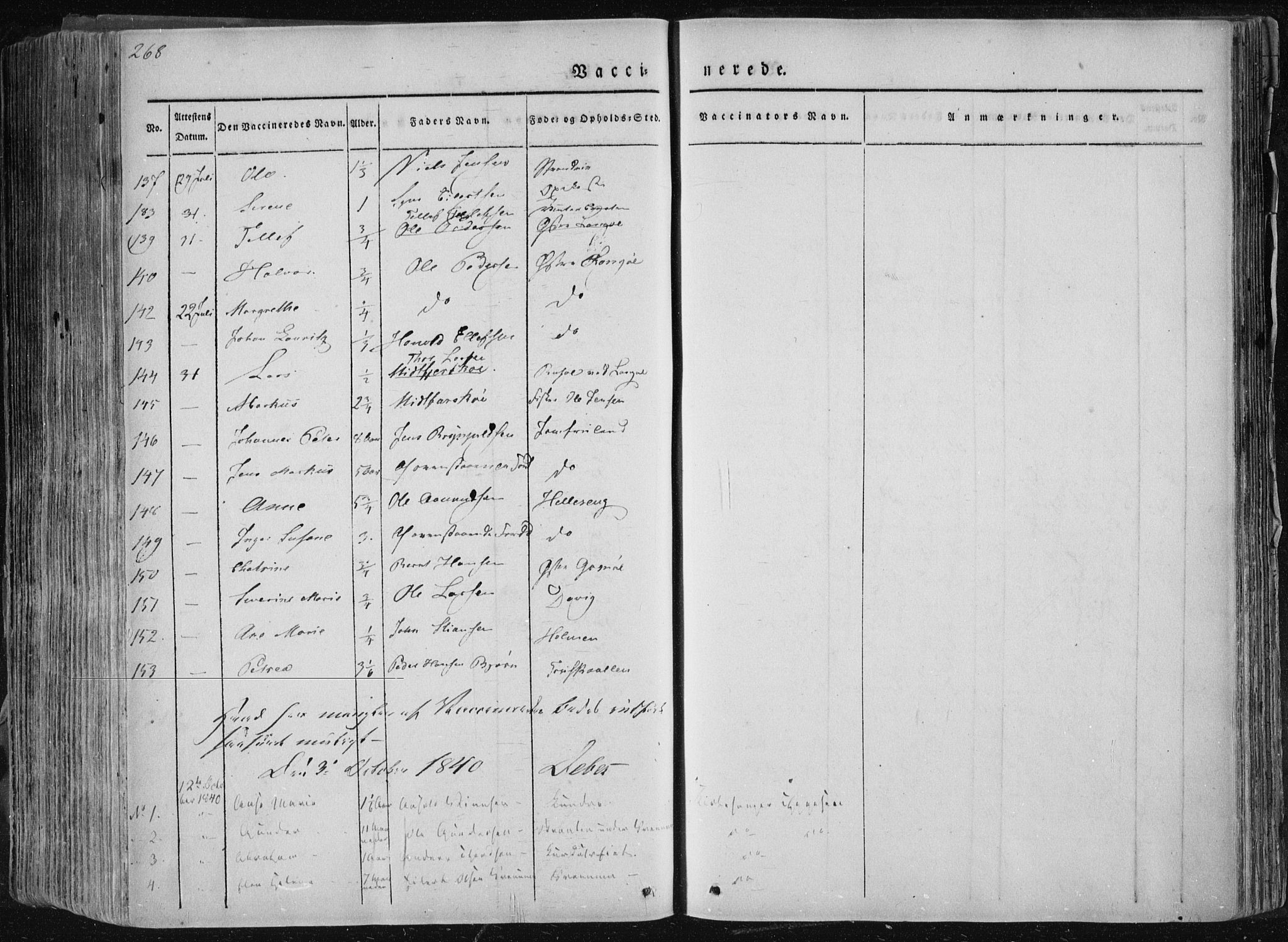 Sannidal kirkebøker, SAKO/A-296/F/Fa/L0007: Parish register (official) no. 7, 1831-1854, p. 268