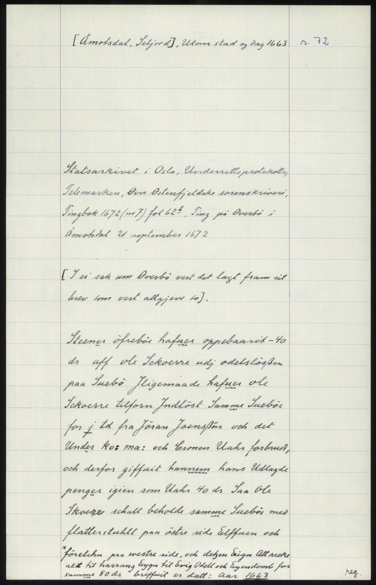 Samlinger til kildeutgivelse, Diplomavskriftsamlingen, AV/RA-EA-4053/H/Ha, p. 3442