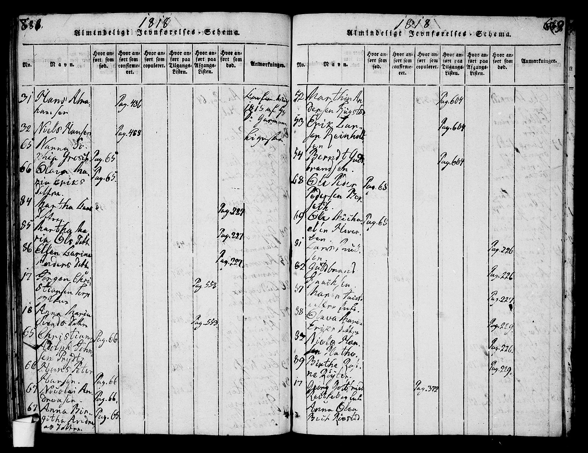 Oslo domkirke Kirkebøker, SAO/A-10752/G/Ga/L0001: Parish register (copy) no. 1, 1817-1825, p. 688-689
