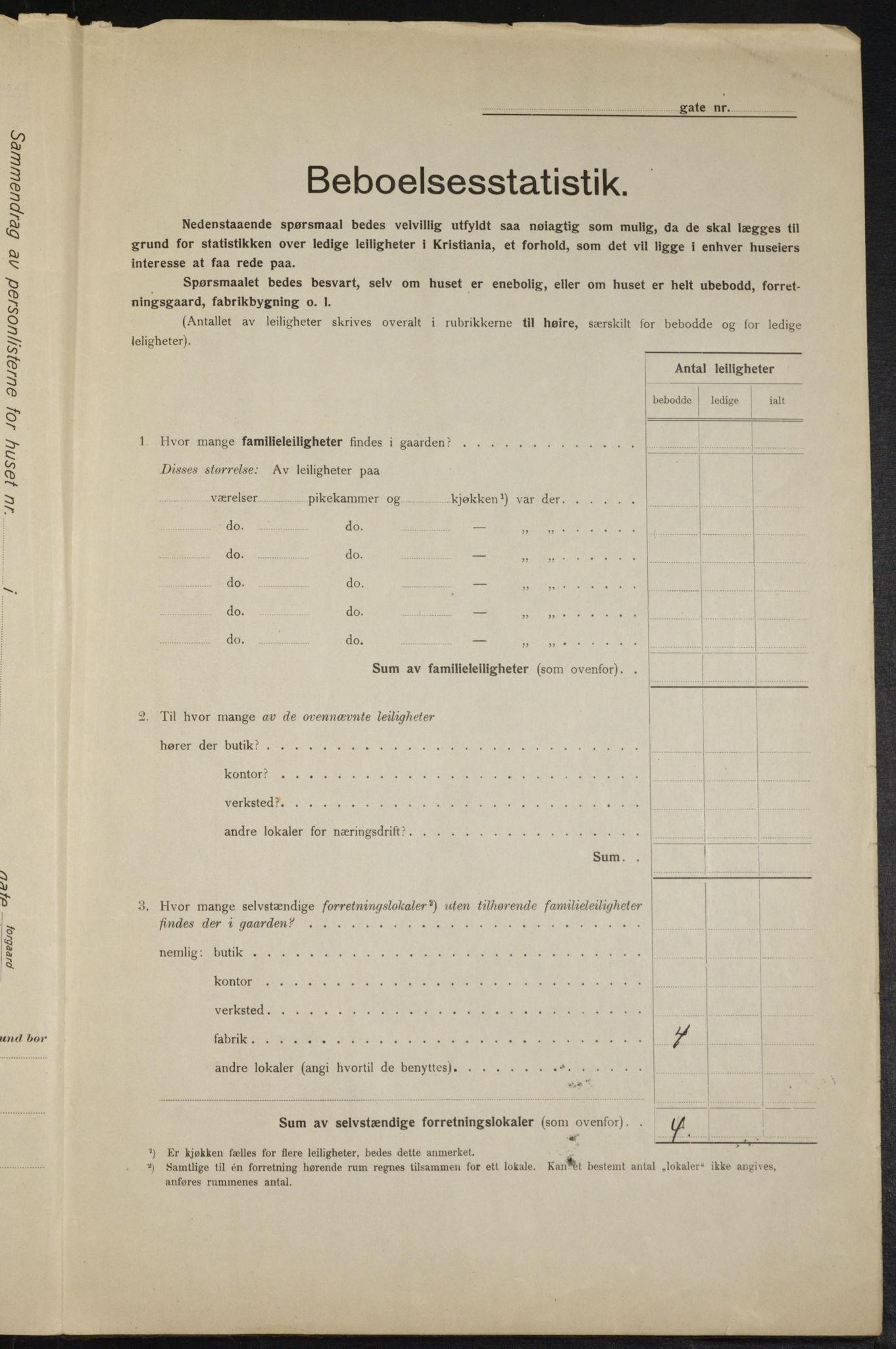 OBA, Municipal Census 1915 for Kristiania, 1915, p. 101731