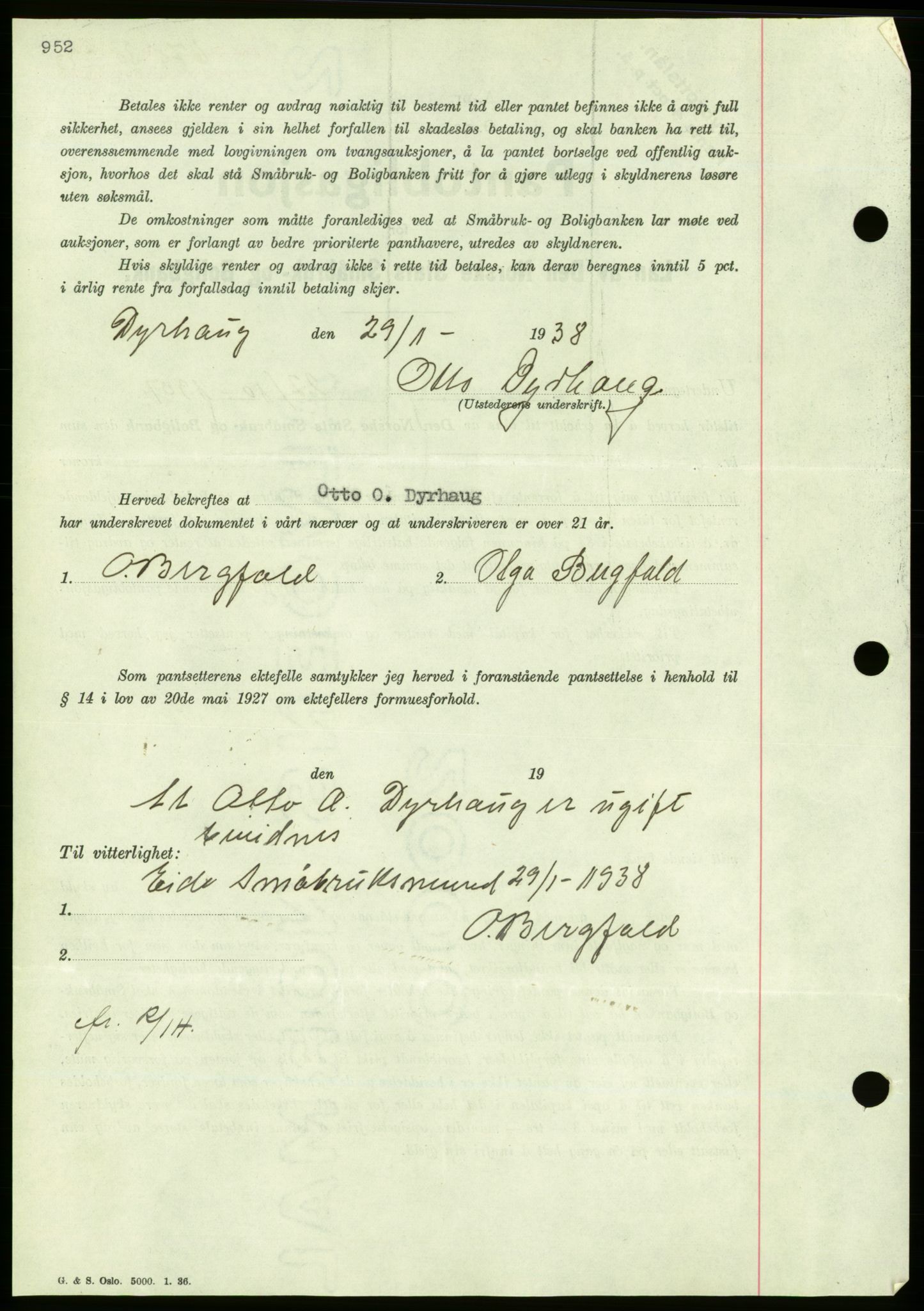 Nordmøre sorenskriveri, AV/SAT-A-4132/1/2/2Ca/L0092: Mortgage book no. B82, 1937-1938, Diary no: : 678/1938