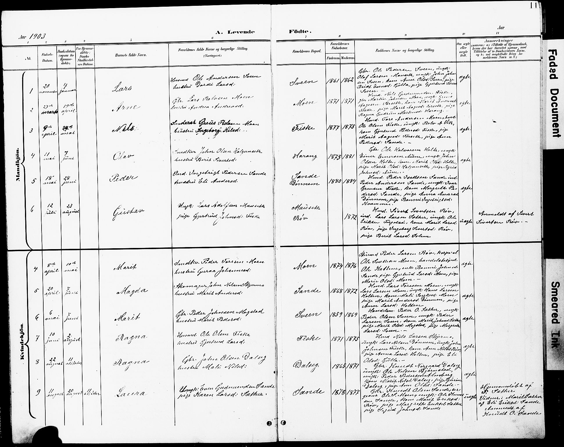 Ministerialprotokoller, klokkerbøker og fødselsregistre - Møre og Romsdal, AV/SAT-A-1454/597/L1065: Parish register (copy) no. 597C02, 1899-1930, p. 11