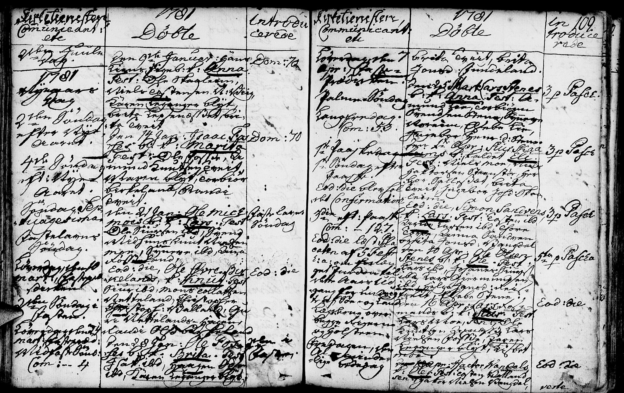 Kvam sokneprestembete, SAB/A-76201/H/Haa: Parish register (official) no. A 3, 1743-1795, p. 109