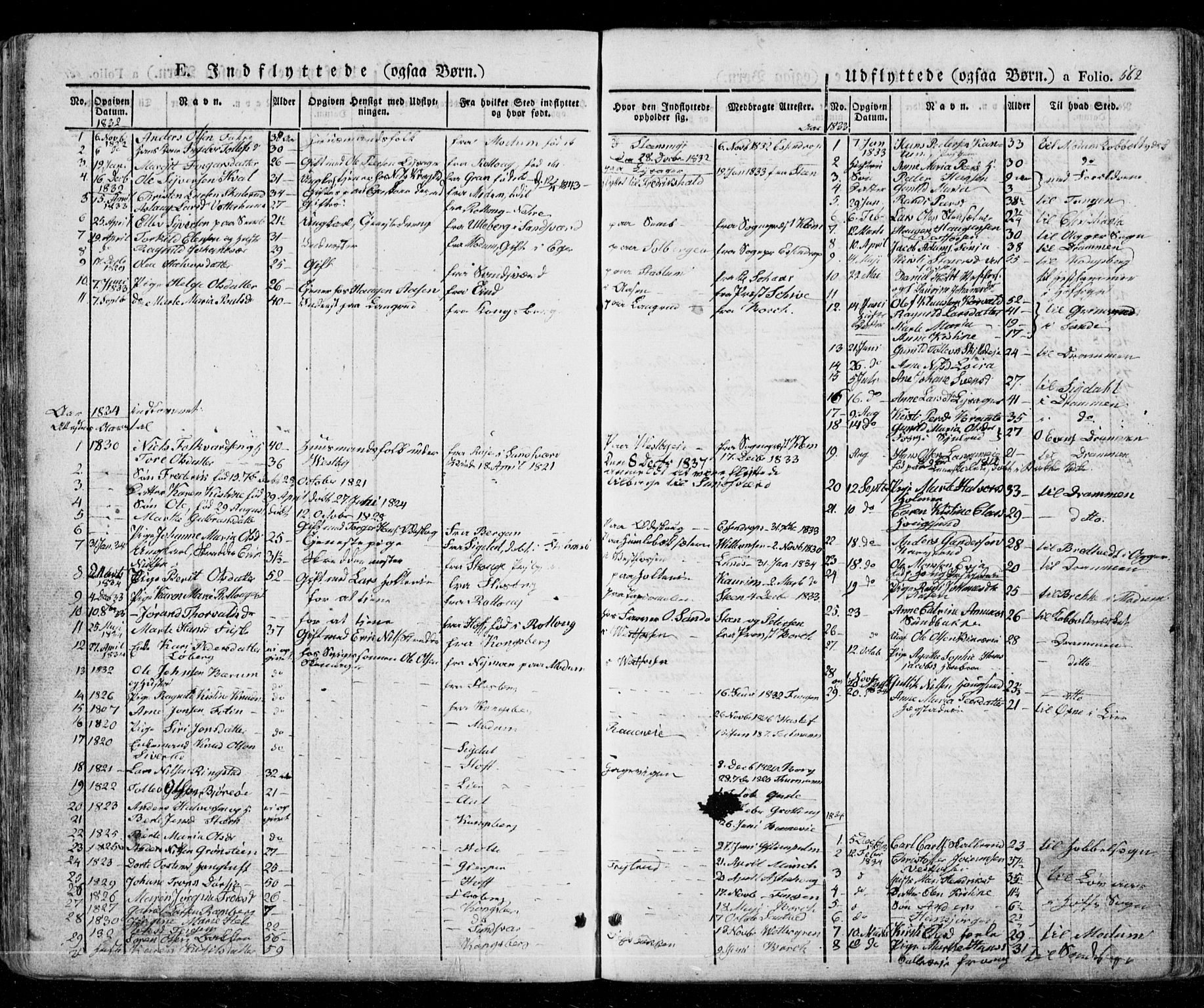 Eiker kirkebøker, AV/SAKO-A-4/G/Ga/L0002: Parish register (copy) no. I 2, 1832-1856, p. 562