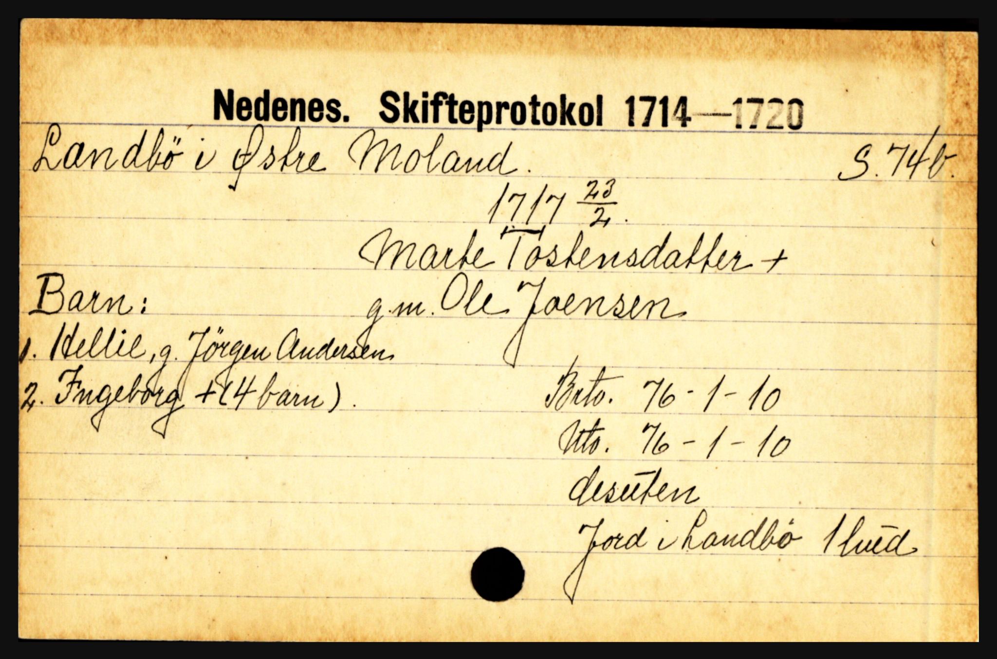 Nedenes sorenskriveri før 1824, AV/SAK-1221-0007/H, p. 16613