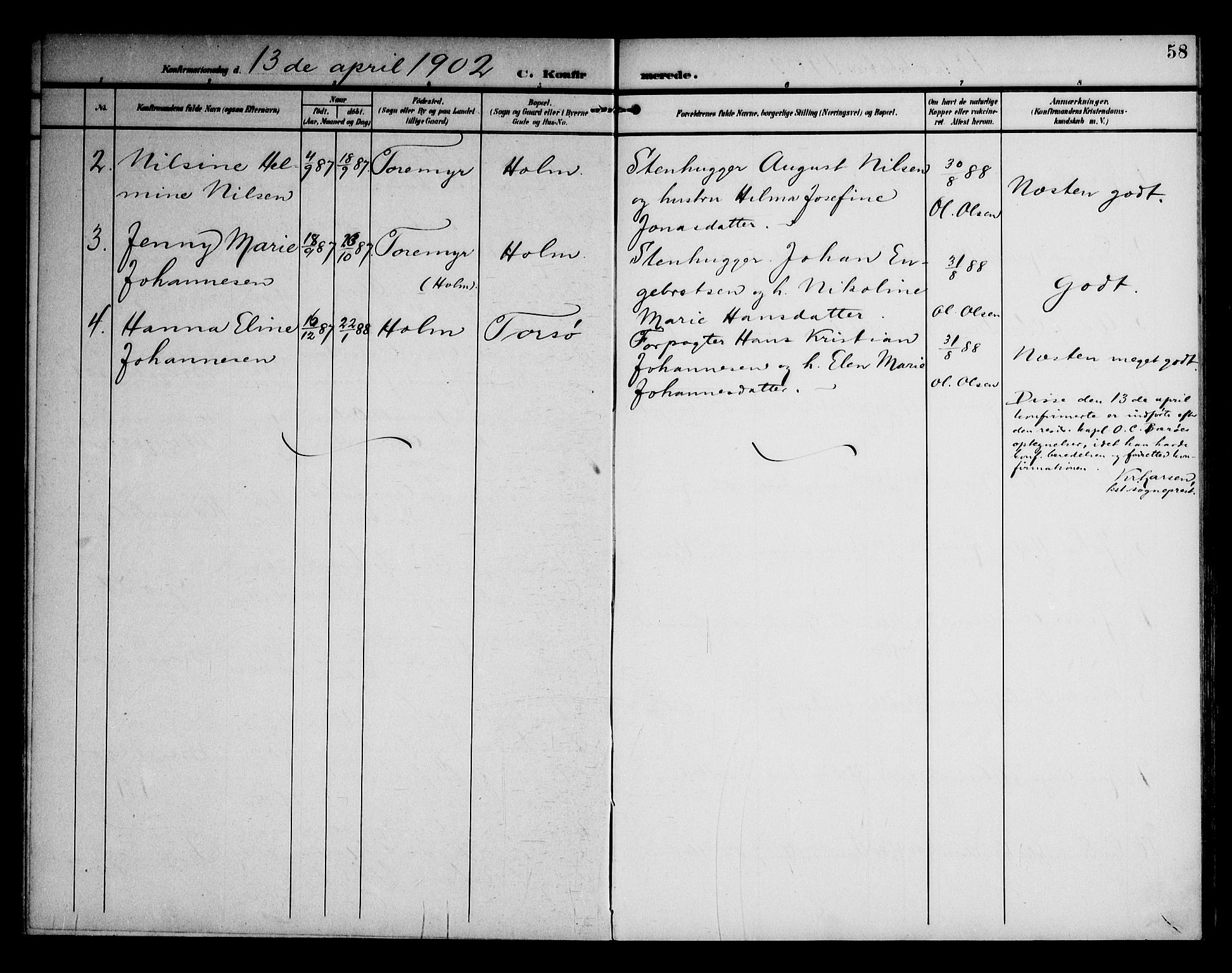 Borge prestekontor Kirkebøker, AV/SAO-A-10903/F/Fb/L0004: Parish register (official) no. II 4, 1902-1914, p. 58