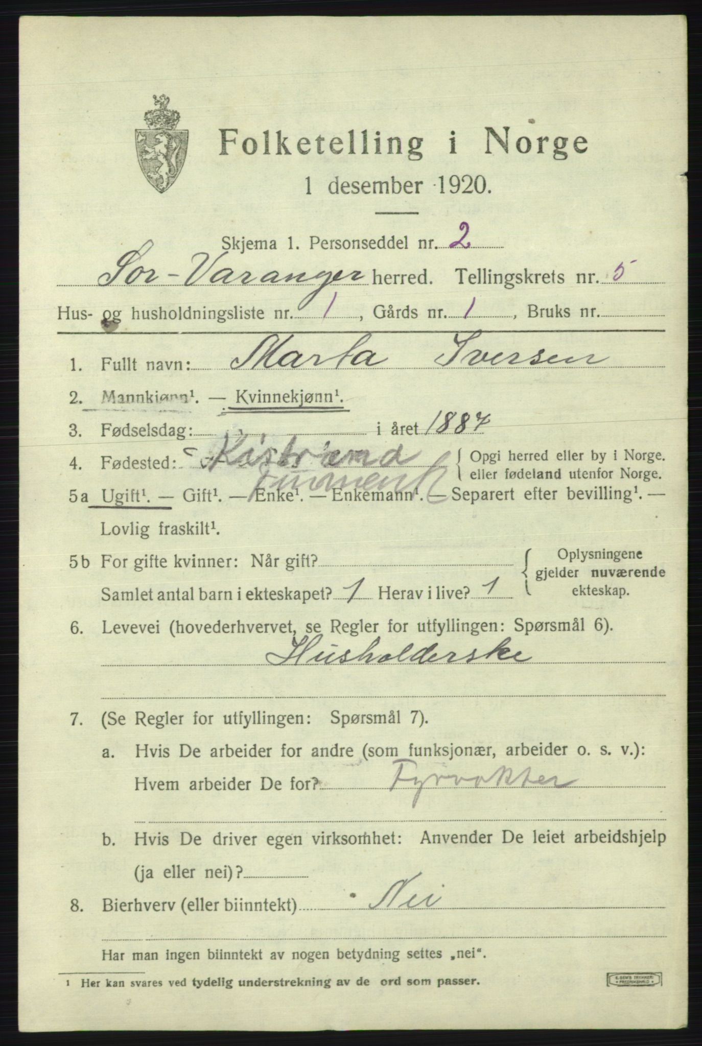 SATØ, 1920 census for Sør-Varanger, 1920, p. 3428