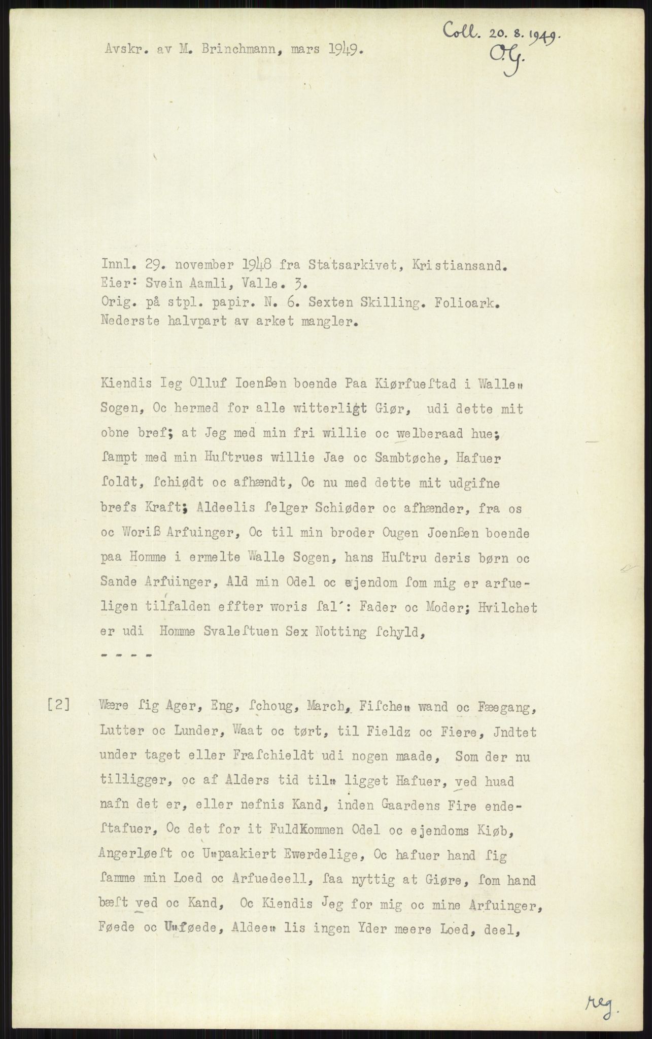 Samlinger til kildeutgivelse, Diplomavskriftsamlingen, AV/RA-EA-4053/H/Ha, p. 227