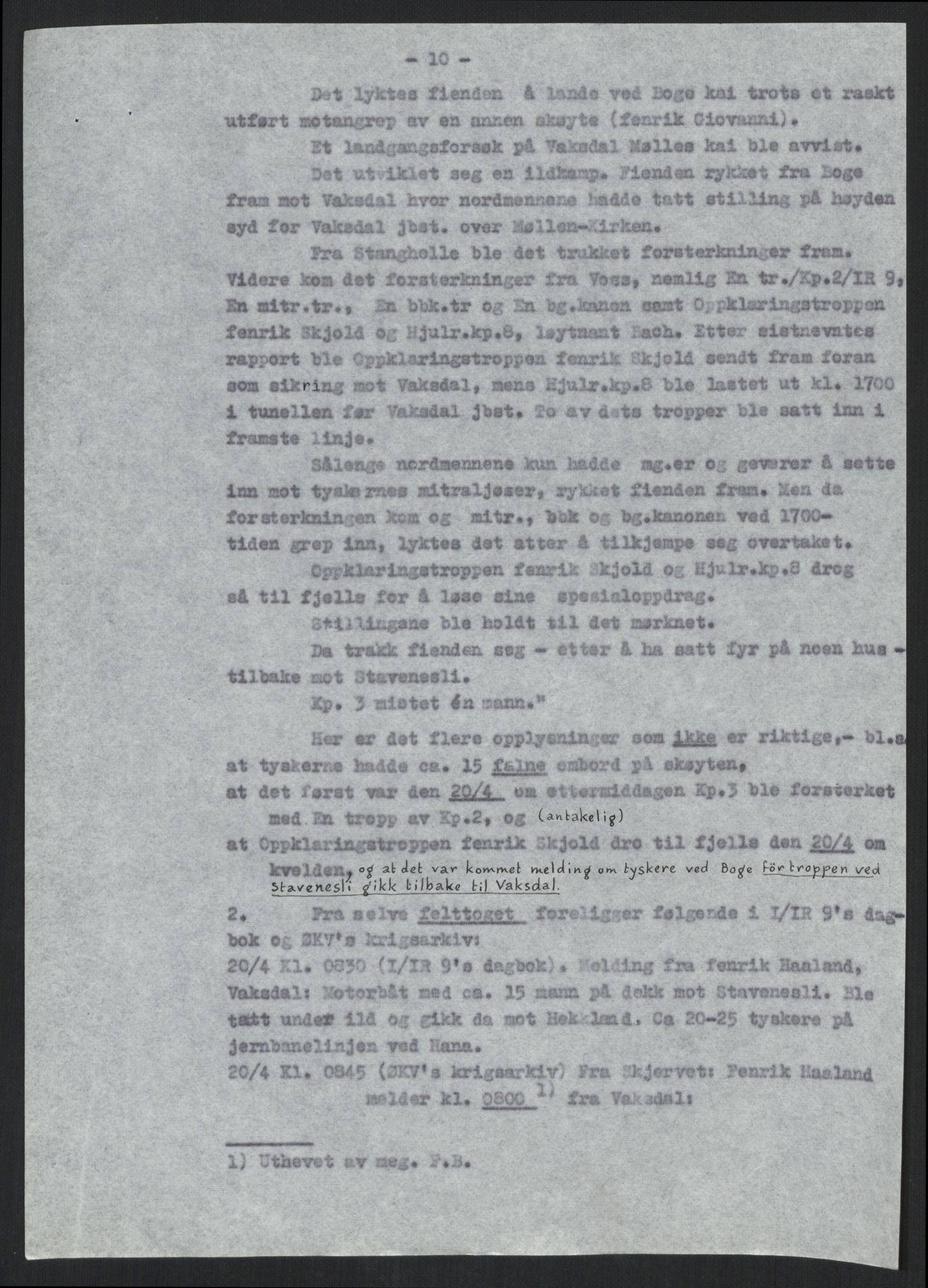 Forsvaret, Forsvarets krigshistoriske avdeling, RA/RAFA-2017/Y/Yb/L0100: II-C-11-401-402  -  4. Divisjon., 1940-1962, p. 349