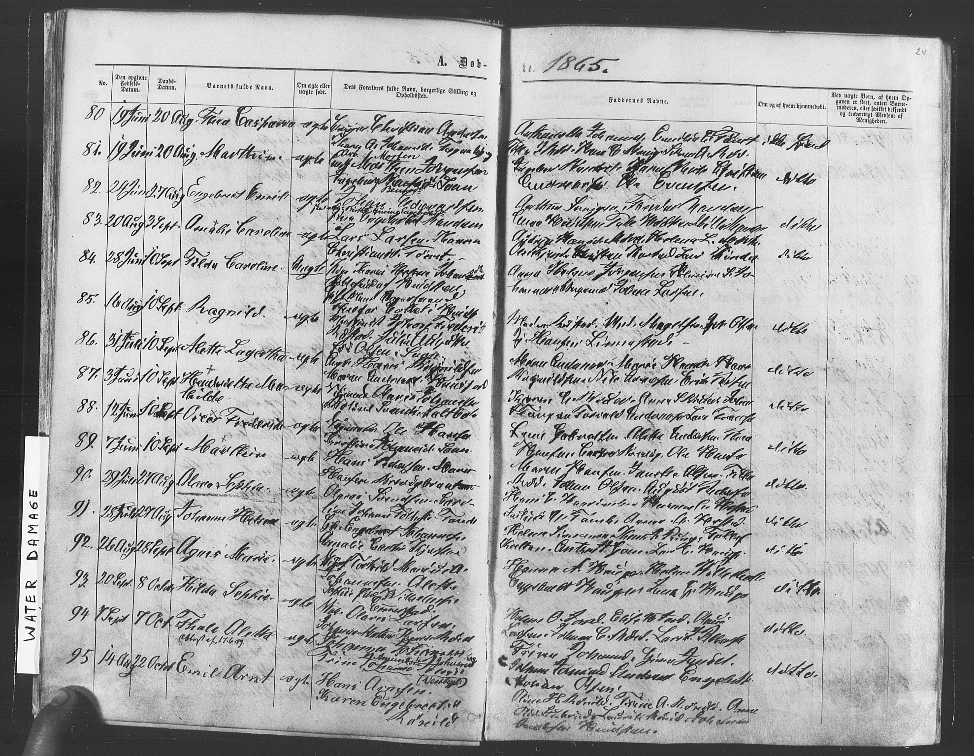 Vestby prestekontor Kirkebøker, AV/SAO-A-10893/F/Fa/L0008: Parish register (official) no. I 8, 1863-1877, p. 24