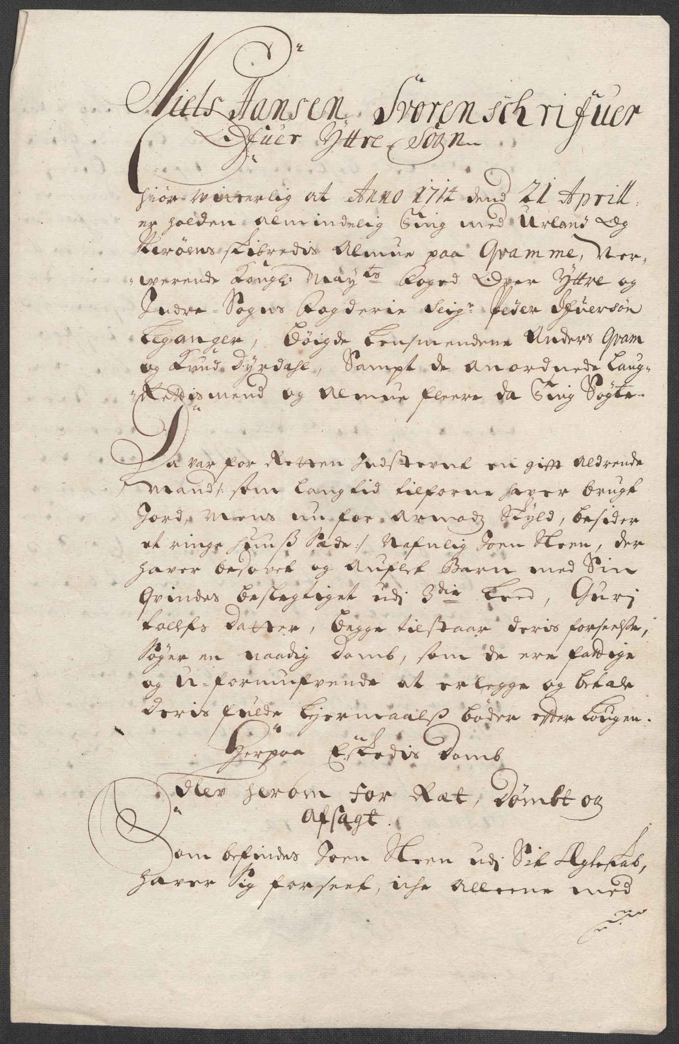 Rentekammeret inntil 1814, Reviderte regnskaper, Fogderegnskap, AV/RA-EA-4092/R52/L3319: Fogderegnskap Sogn, 1713-1714, p. 272