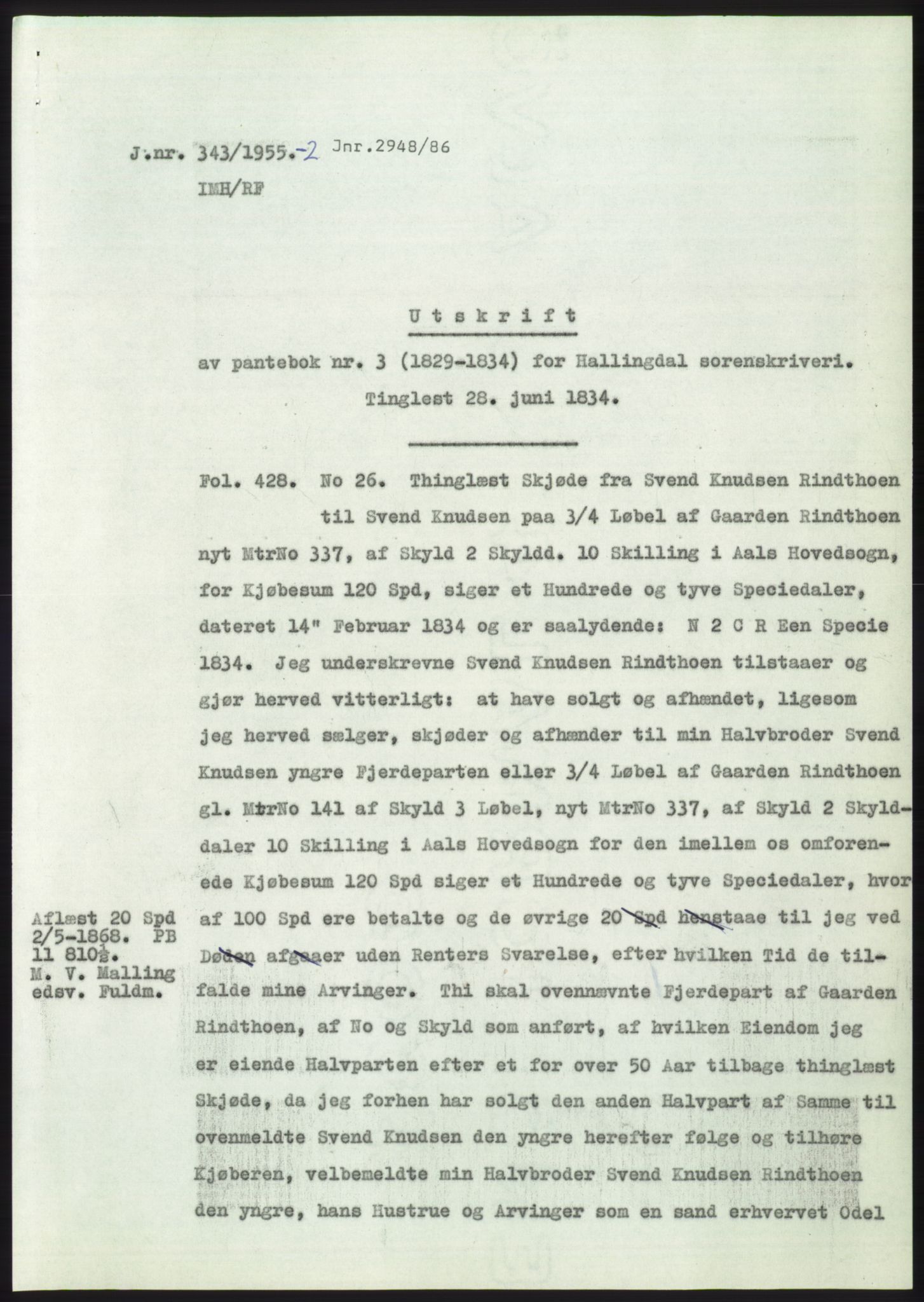 Statsarkivet i Kongsberg, SAKO/A-0001, 1955, p. 146