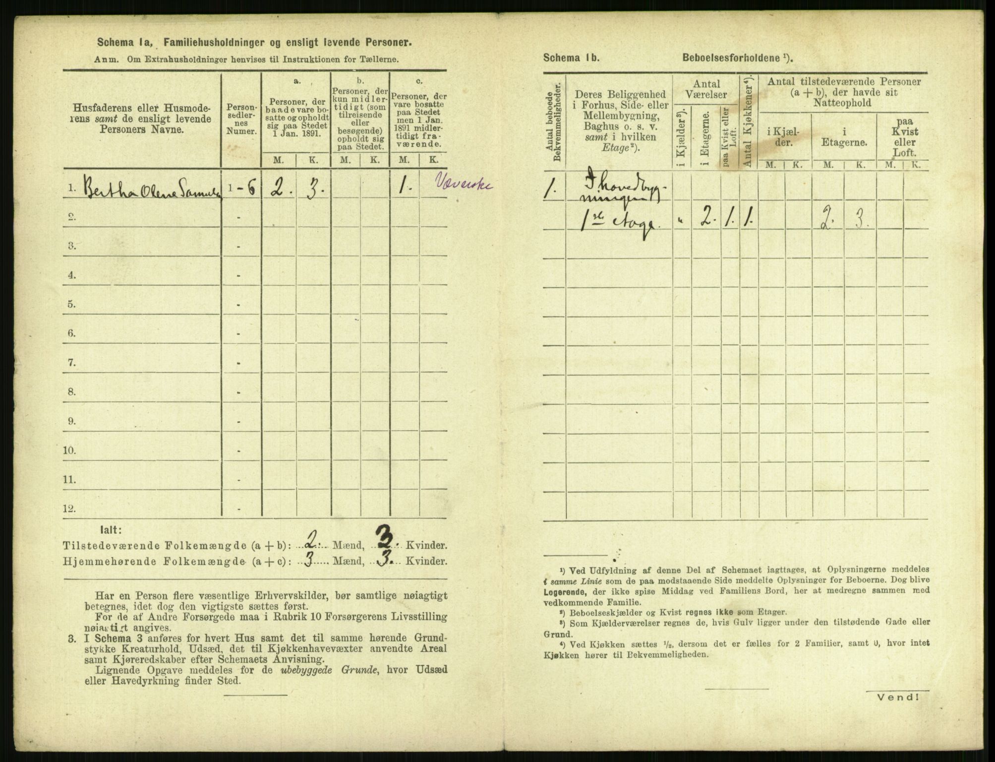 RA, 1891 census for 1103 Stavanger, 1891, p. 1490