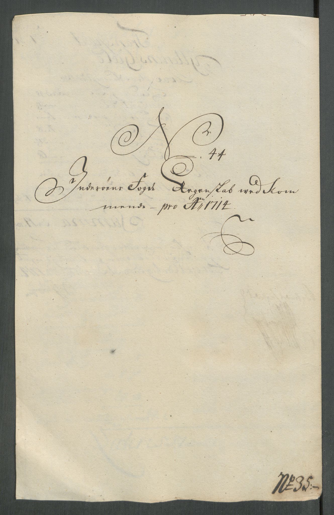 Rentekammeret inntil 1814, Reviderte regnskaper, Fogderegnskap, RA/EA-4092/R63/L4322: Fogderegnskap Inderøy, 1714, p. 355
