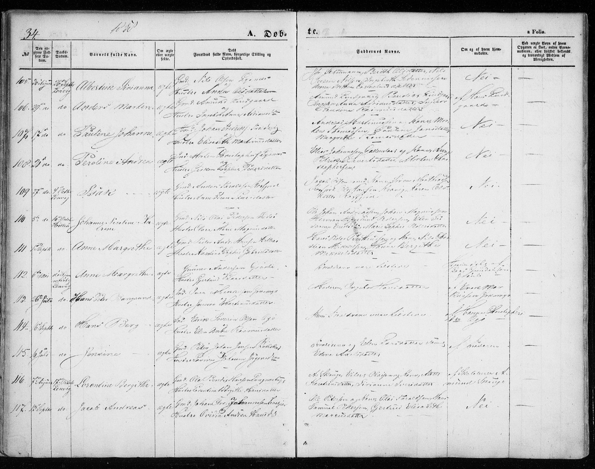 Lenvik sokneprestembete, SATØ/S-1310/H/Ha/Haa/L0007kirke: Parish register (official) no. 7, 1855-1865, p. 34