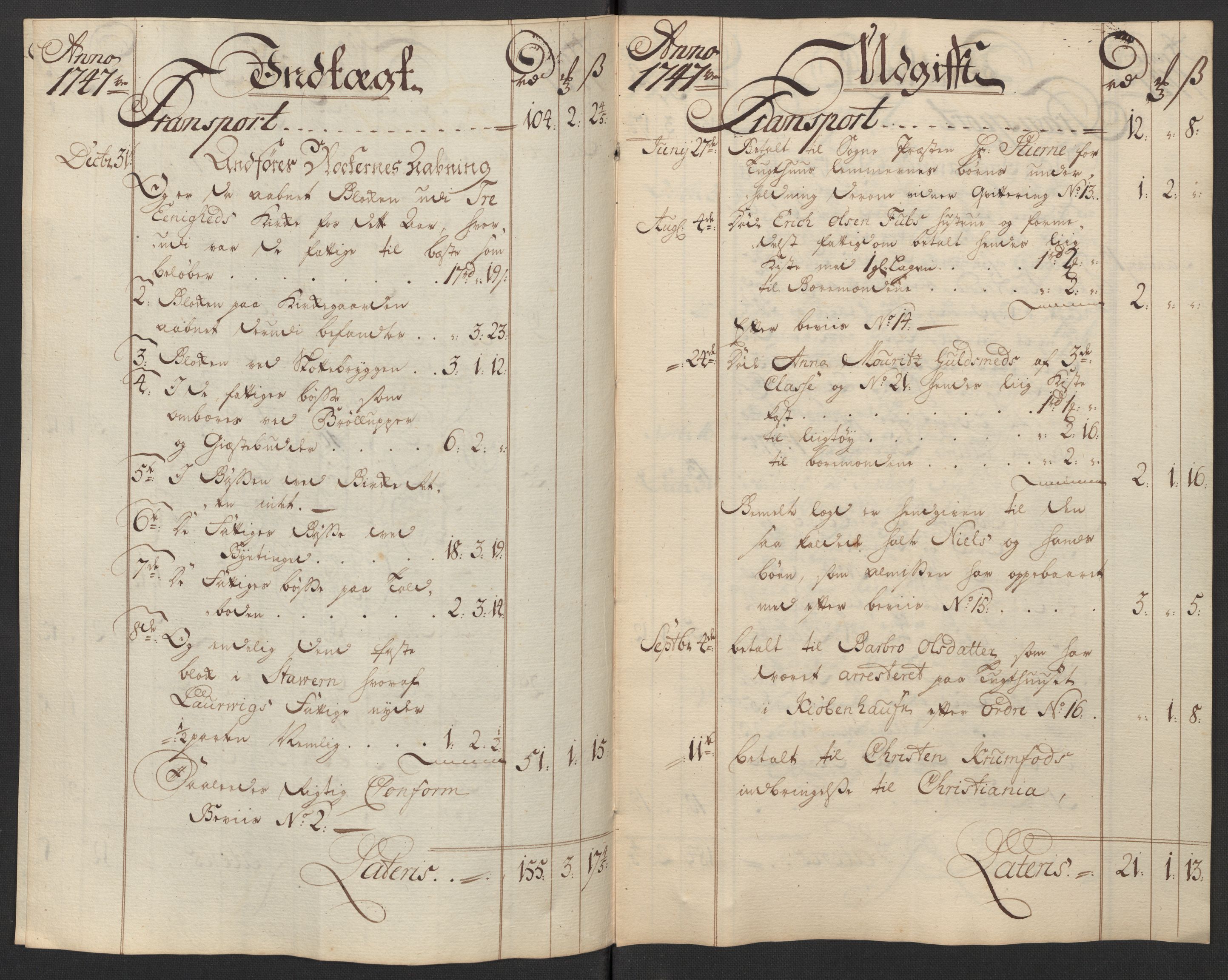 Kristiania tukthus, AV/SAO-A-10644/A/Ad/Adb/L0011: Innkomne skriv, rapporter og regnskap, 1742-1783, p. 47