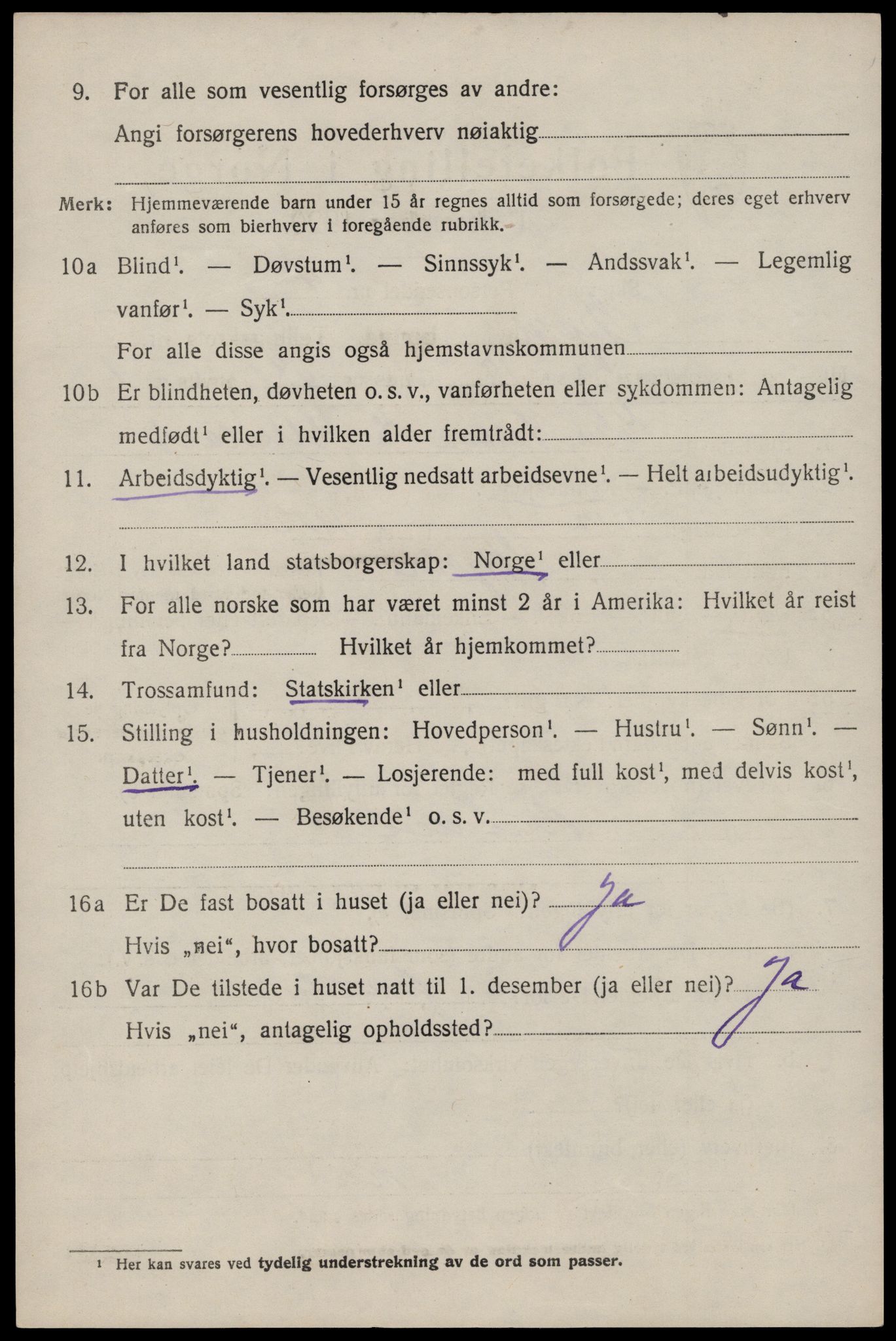 SAST, 1920 census for Skjold, 1920, p. 4049