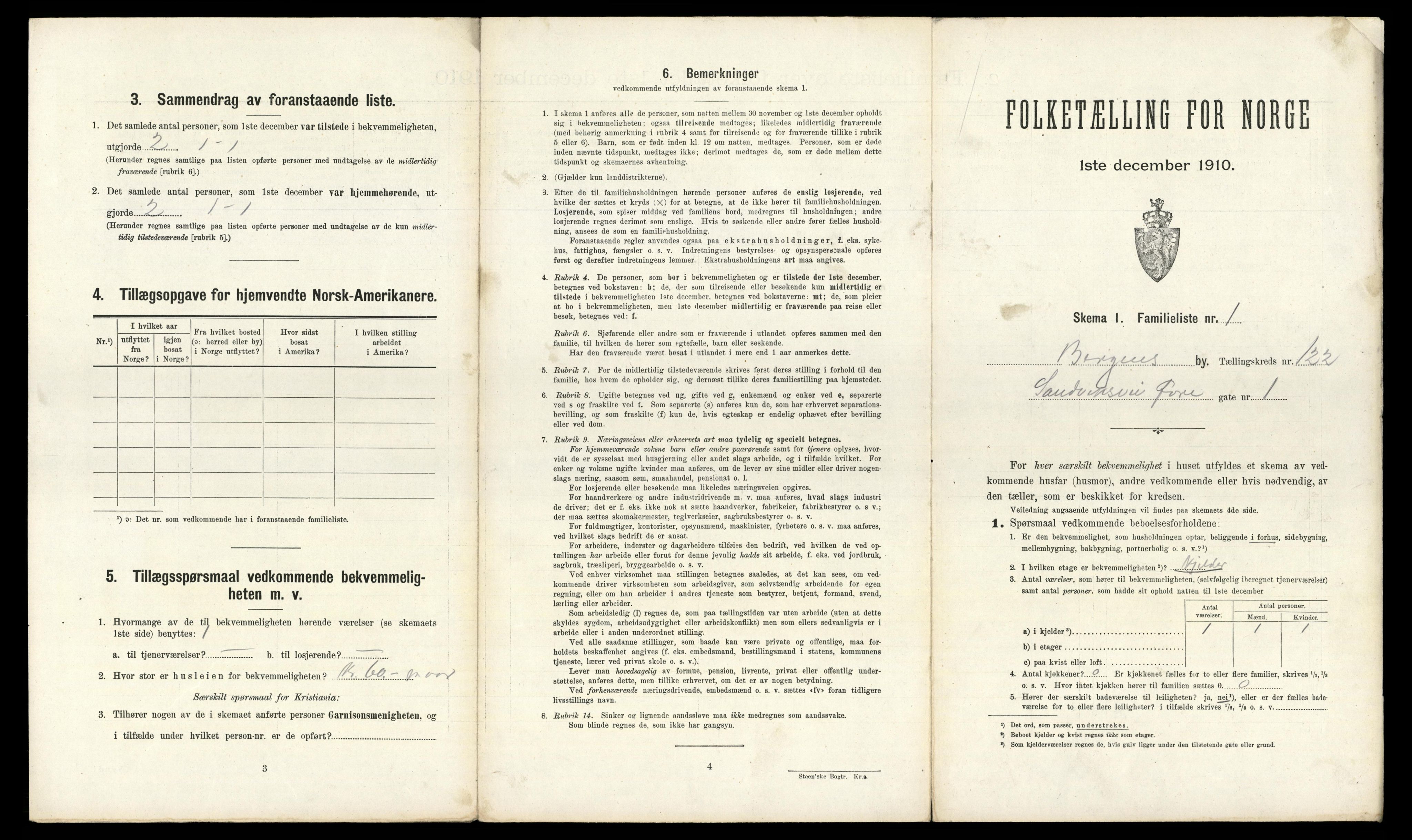 RA, 1910 census for Bergen, 1910, p. 42175