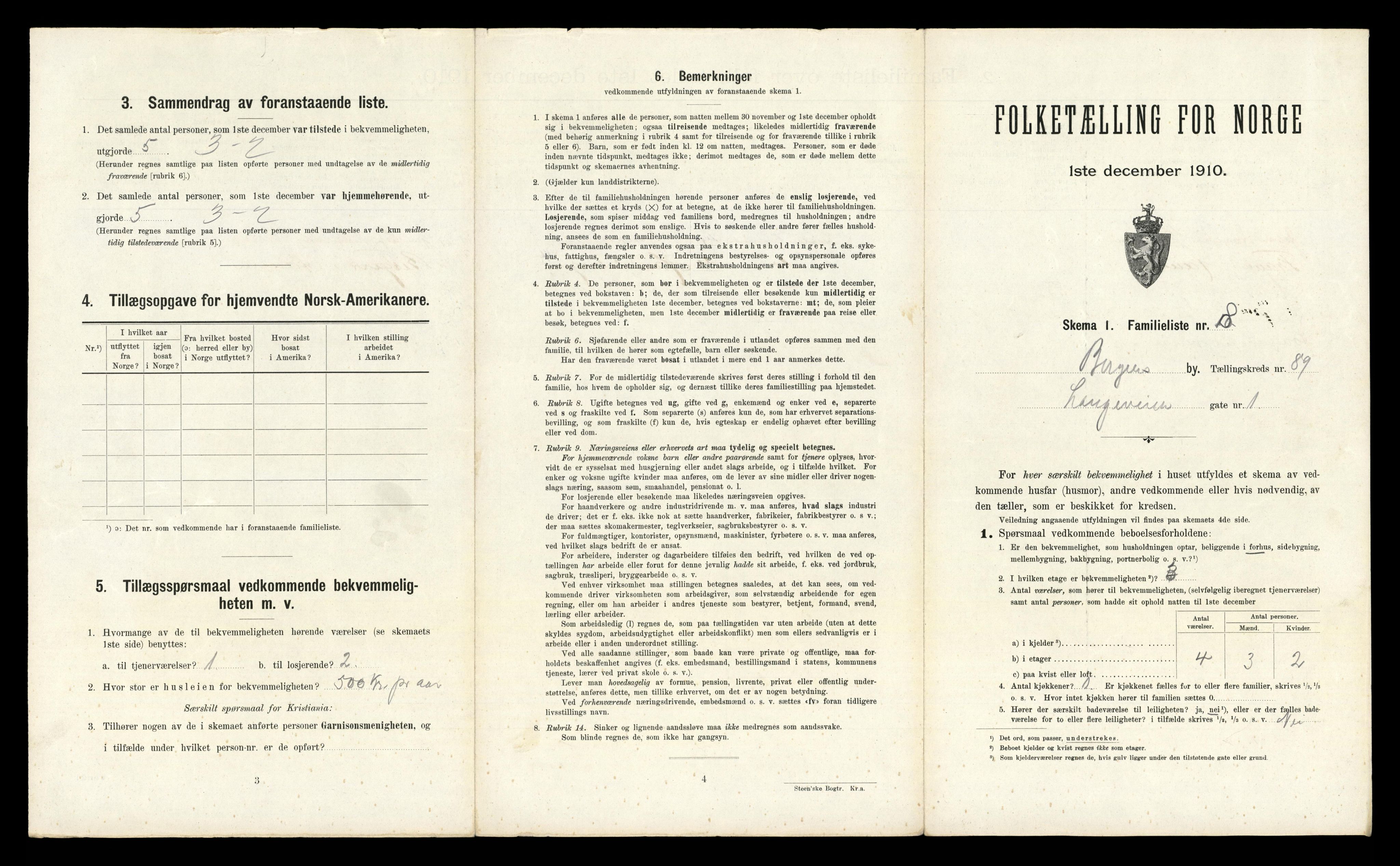 RA, 1910 census for Bergen, 1910, p. 31219