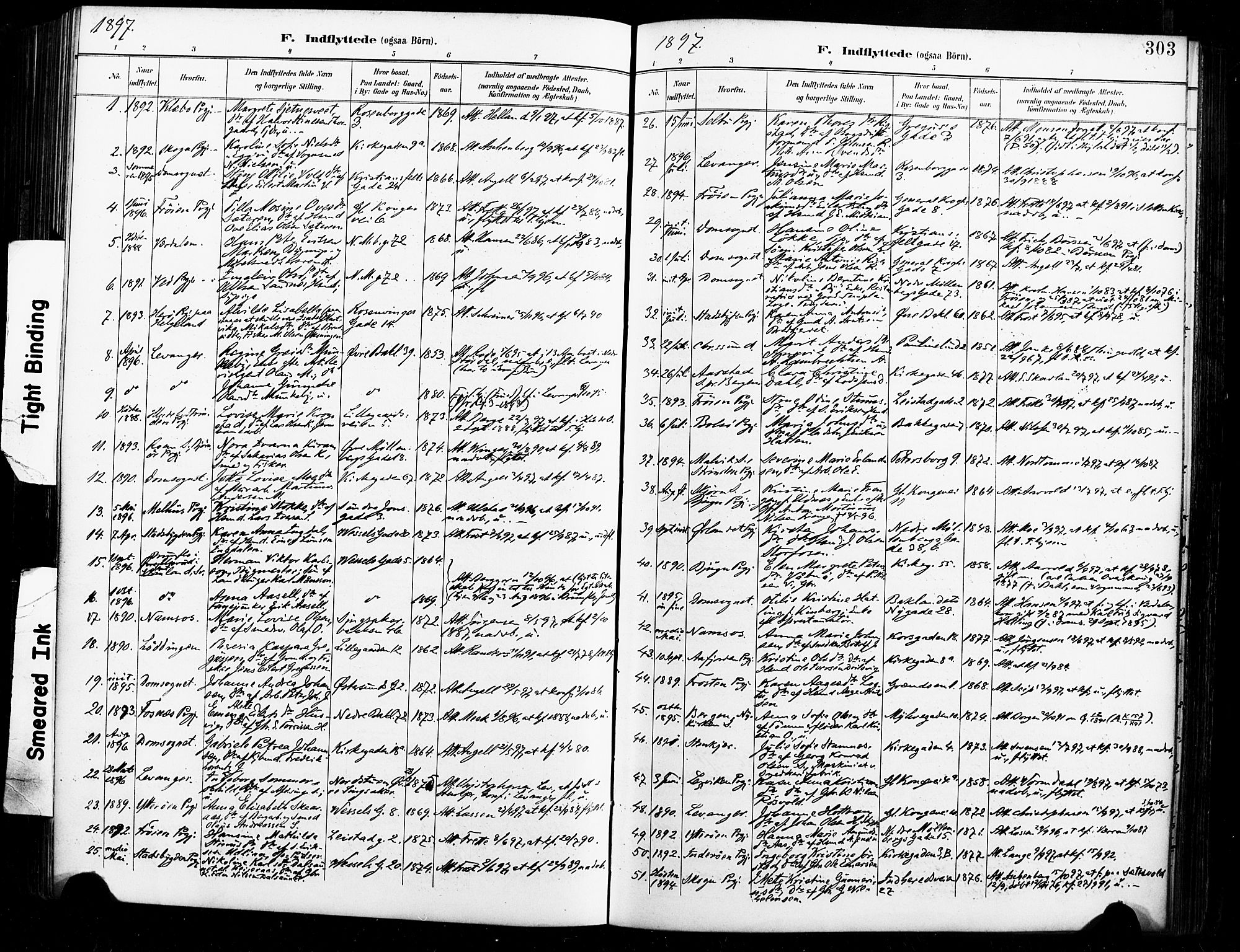 Ministerialprotokoller, klokkerbøker og fødselsregistre - Sør-Trøndelag, SAT/A-1456/604/L0198: Parish register (official) no. 604A19, 1893-1900, p. 303