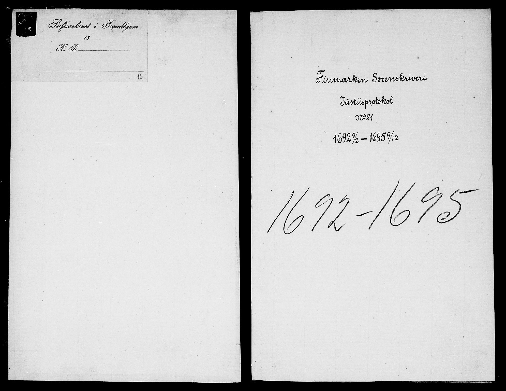 Finnmark sorenskriveri, AV/SATØ-S-0053/F/Fa/L0025: Justisprotokoller, 1692-1695