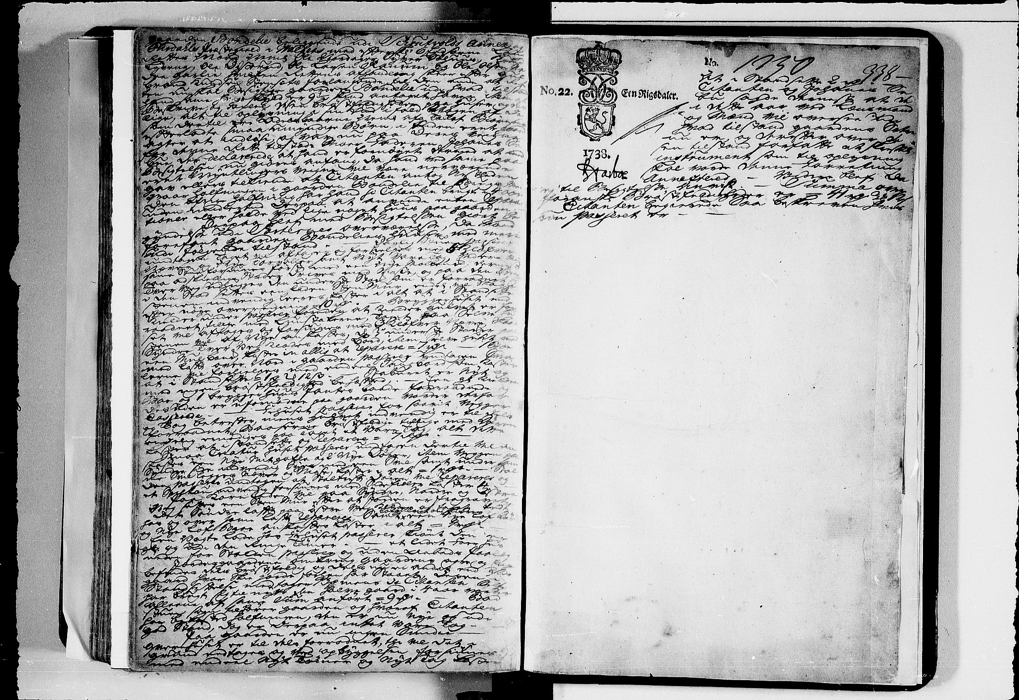 Hadeland, Land og Valdres sorenskriveri, AV/SAH-TING-028/G/Gb/L0054: Tingbok, 1738-1741, p. 337b-338a