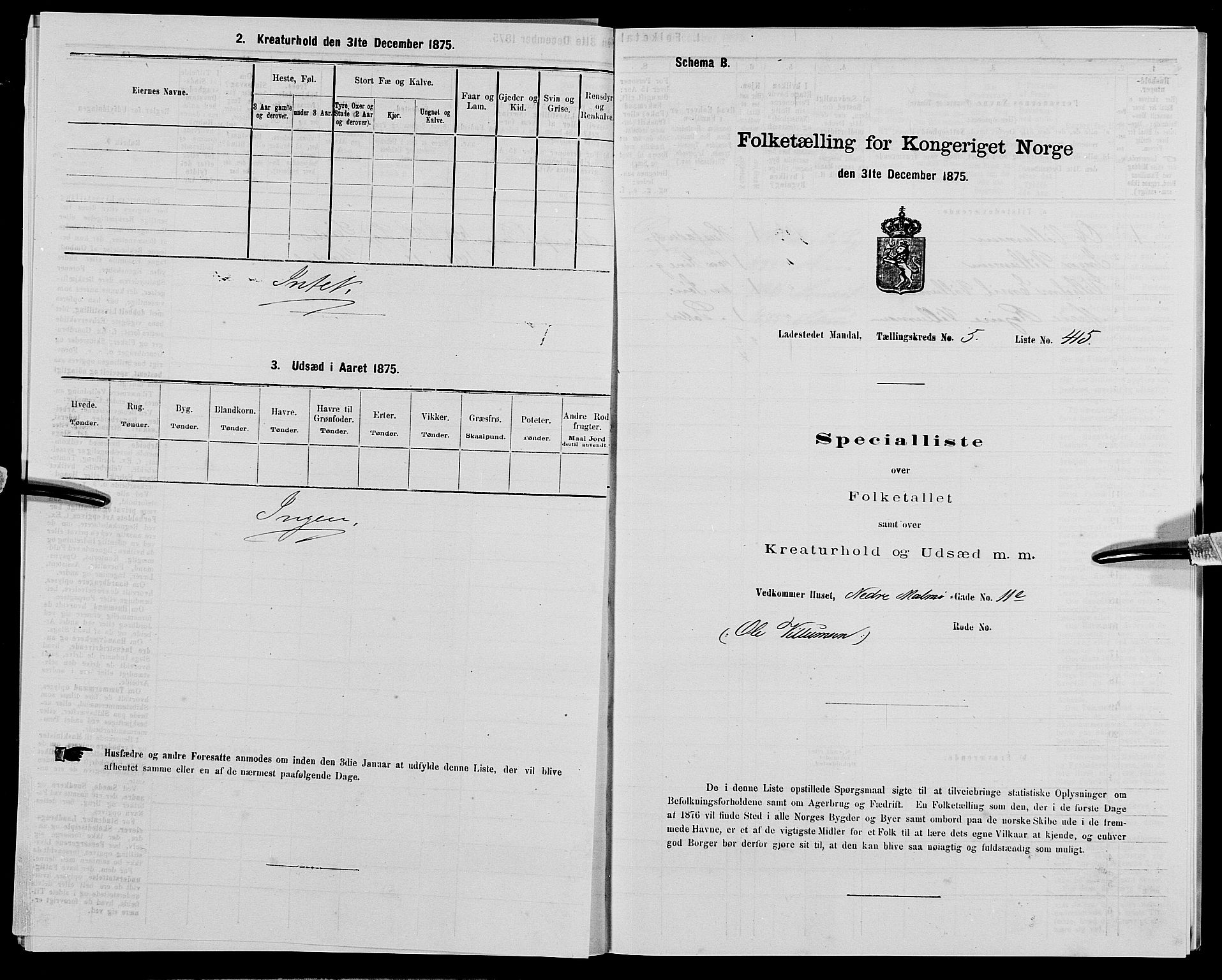 SAK, 1875 census for 1002B Mandal/Mandal, 1875, p. 871