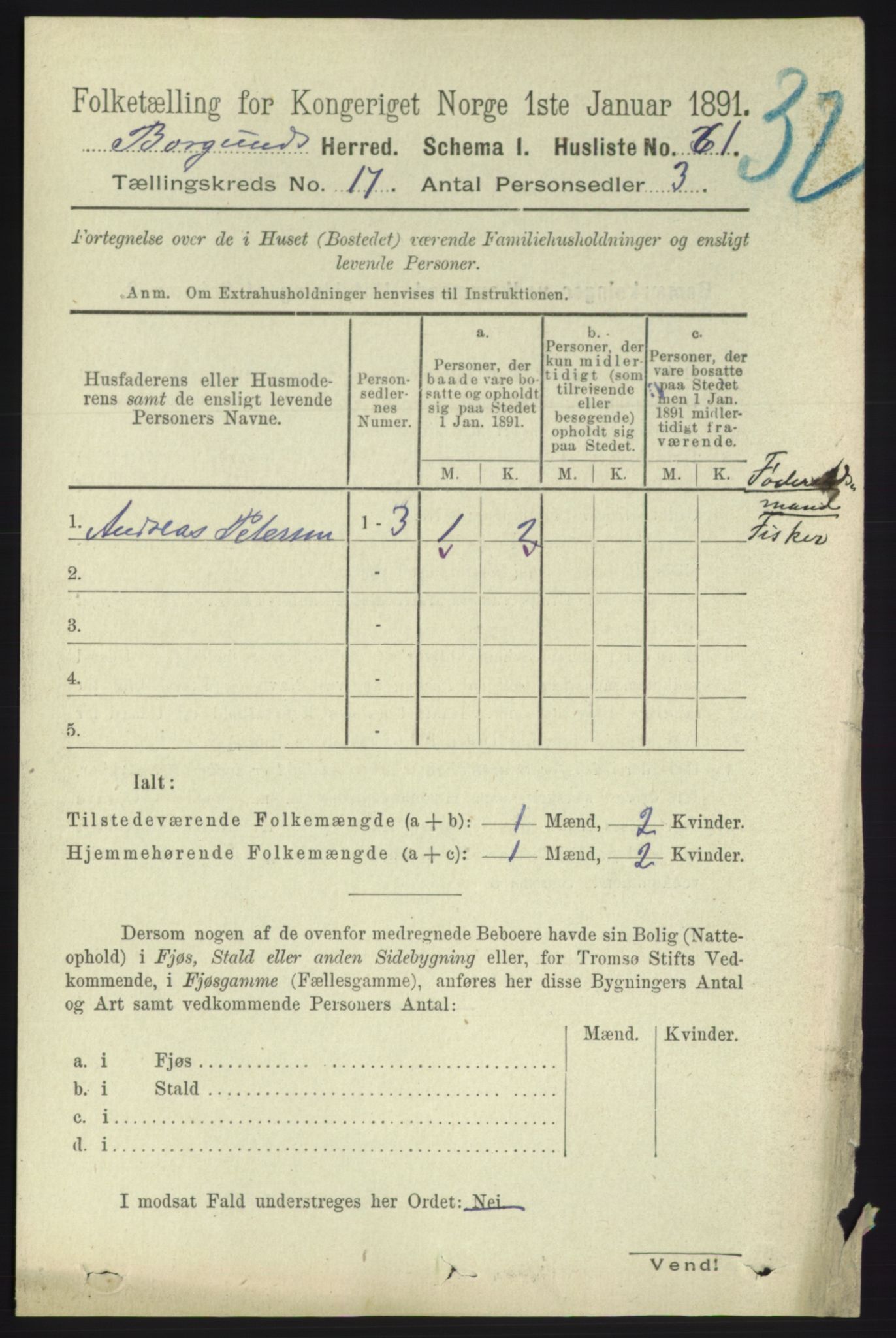 RA, 1891 census for 1531 Borgund, 1891, p. 4970