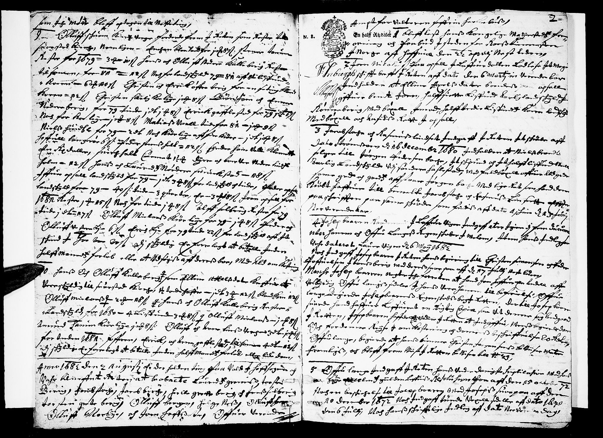 Nordre Jarlsberg sorenskriveri, SAKO/A-80/F/Fa/Faa/L0001: Tingbok, 1682-1683, p. 2