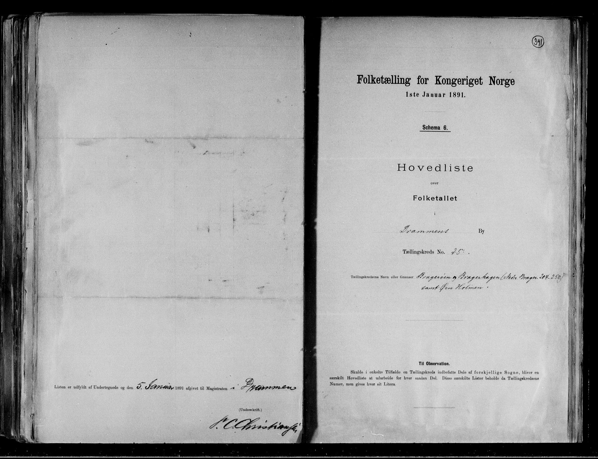 RA, 1891 census for 0602 Drammen, 1891, p. 56