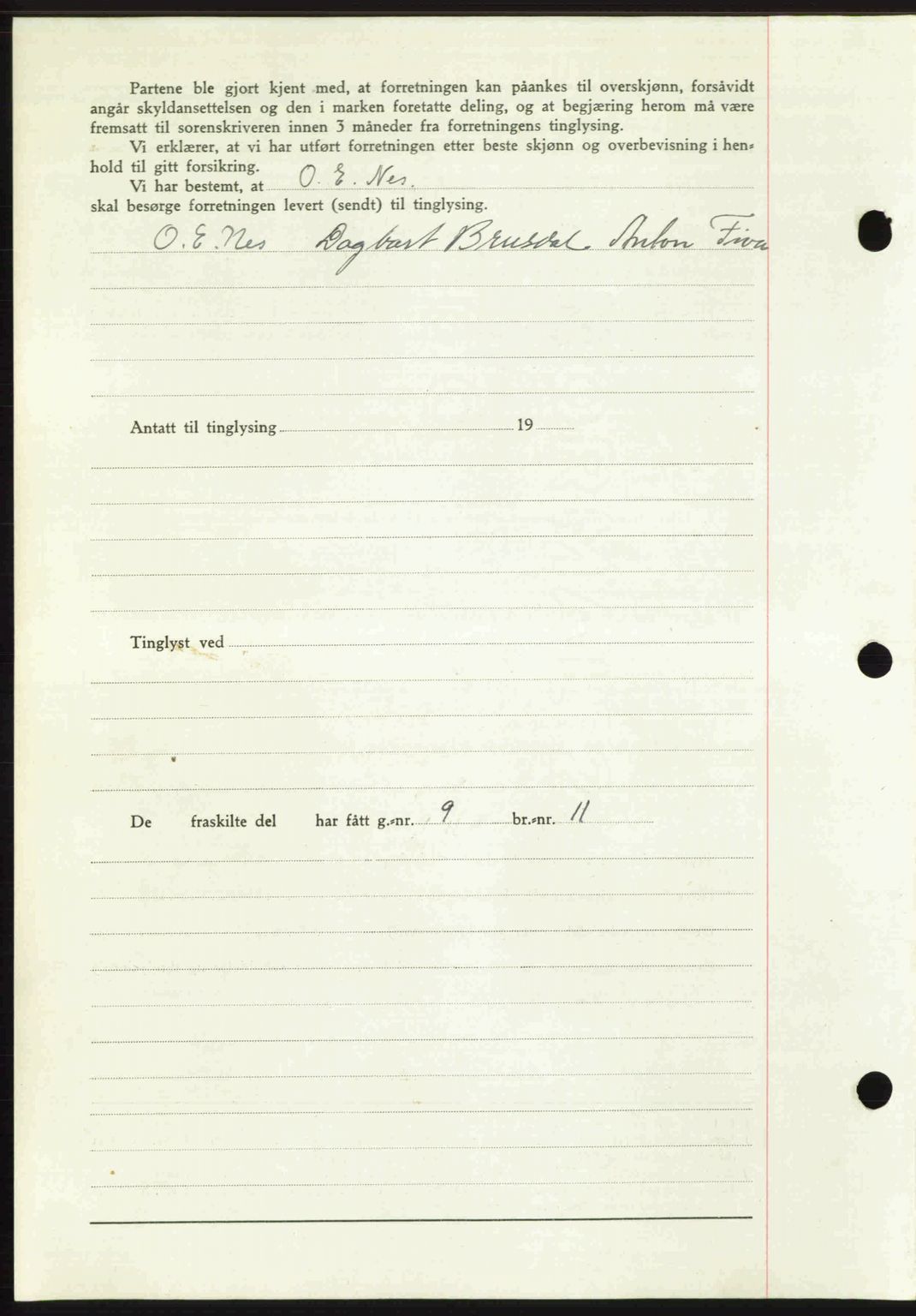 Romsdal sorenskriveri, AV/SAT-A-4149/1/2/2C: Mortgage book no. A20, 1946-1946, Diary no: : 1193/1946