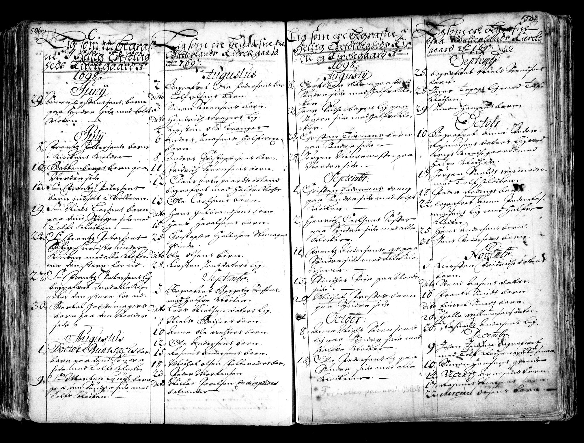 Oslo domkirke Kirkebøker, SAO/A-10752/F/Fa/L0001: Parish register (official) no. 1, 1648-1704, p. 506-507