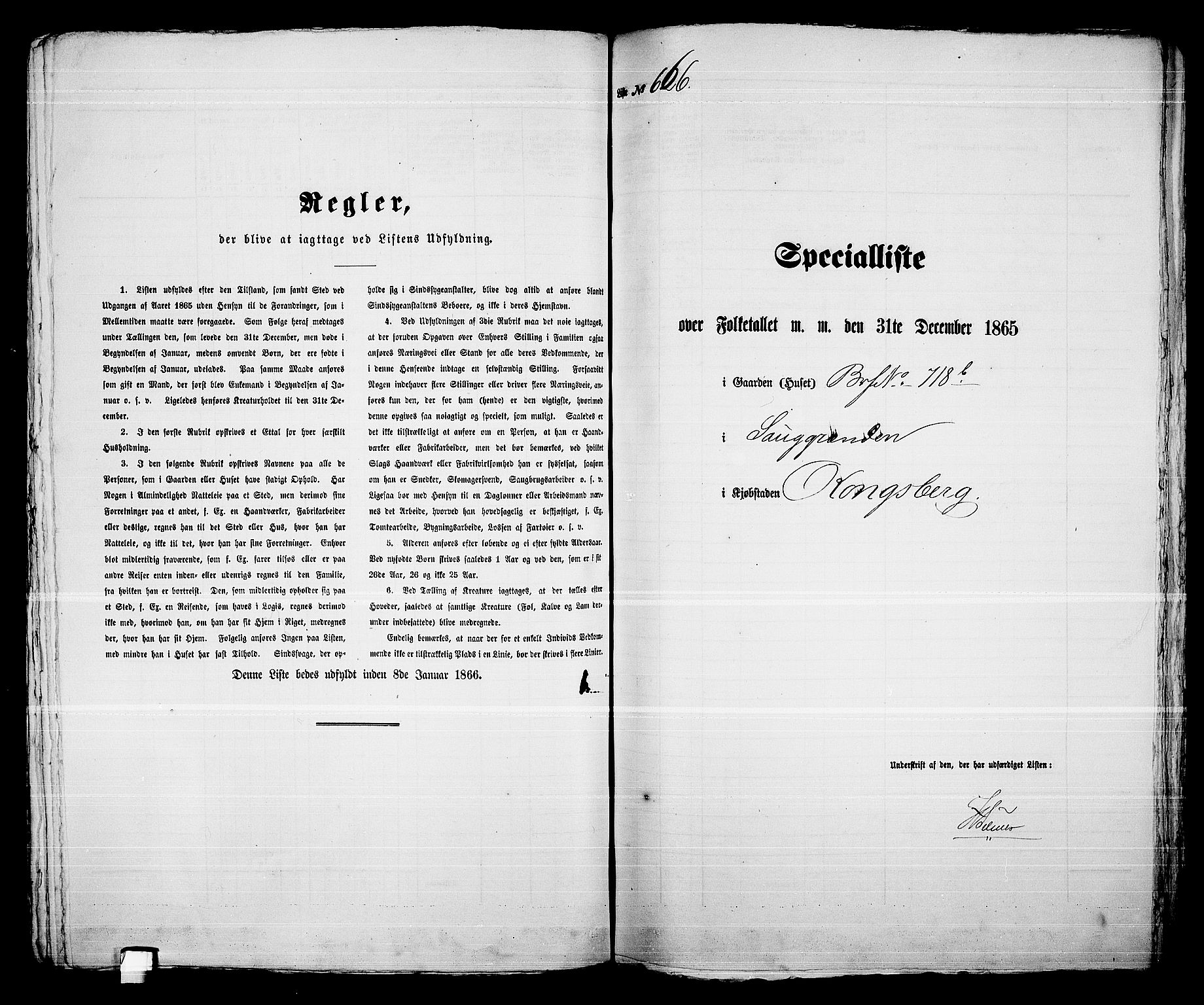 RA, 1865 census for Kongsberg/Kongsberg, 1865, p. 1360