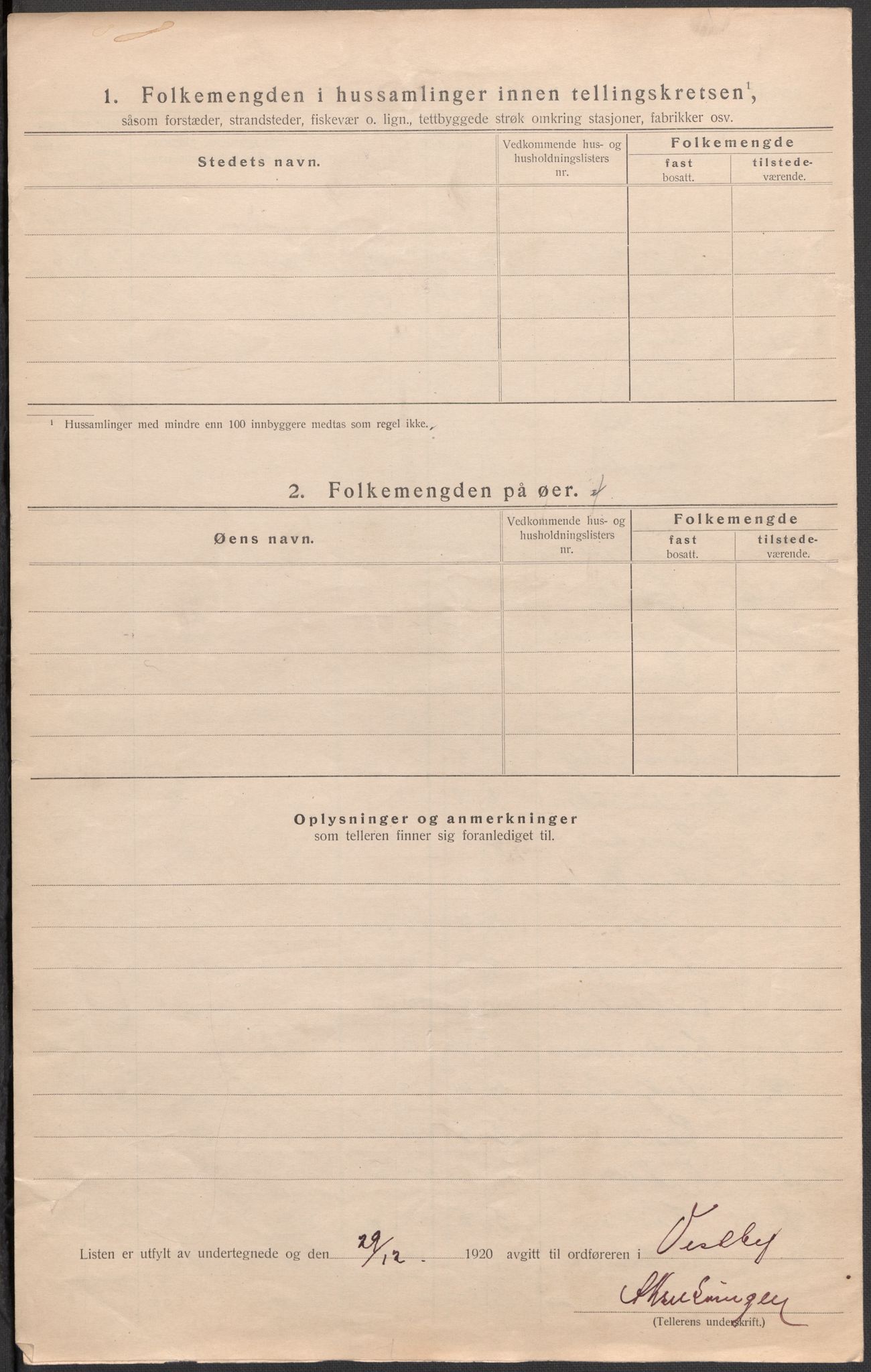 SAO, 1920 census for Vestby, 1920, p. 21