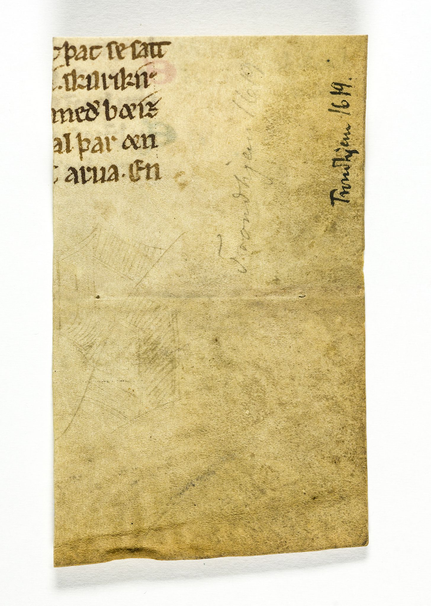 Riksarkivets diplomsamling, AV/RA-EA-5965/F26/L0004: Norrøne membranfragmenter bestand 31-50, 1100-1536, p. 135