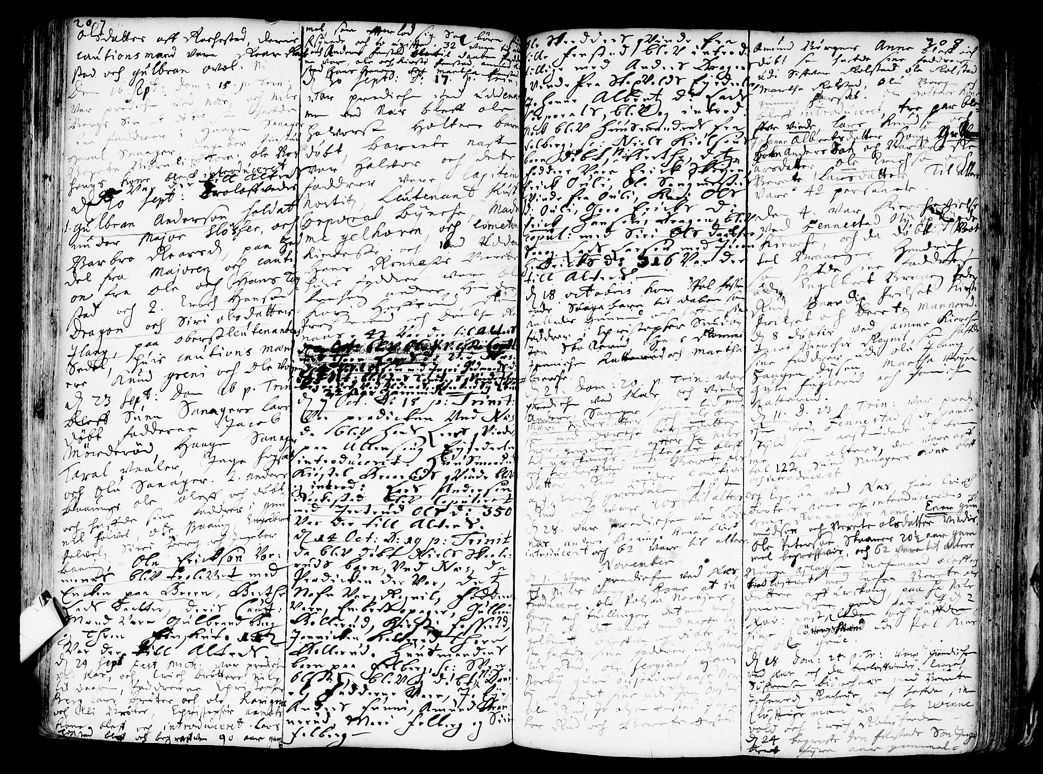 Nes prestekontor Kirkebøker, SAO/A-10410/F/Fa/L0001: Parish register (official) no. I 1, 1689-1716, p. 207-208