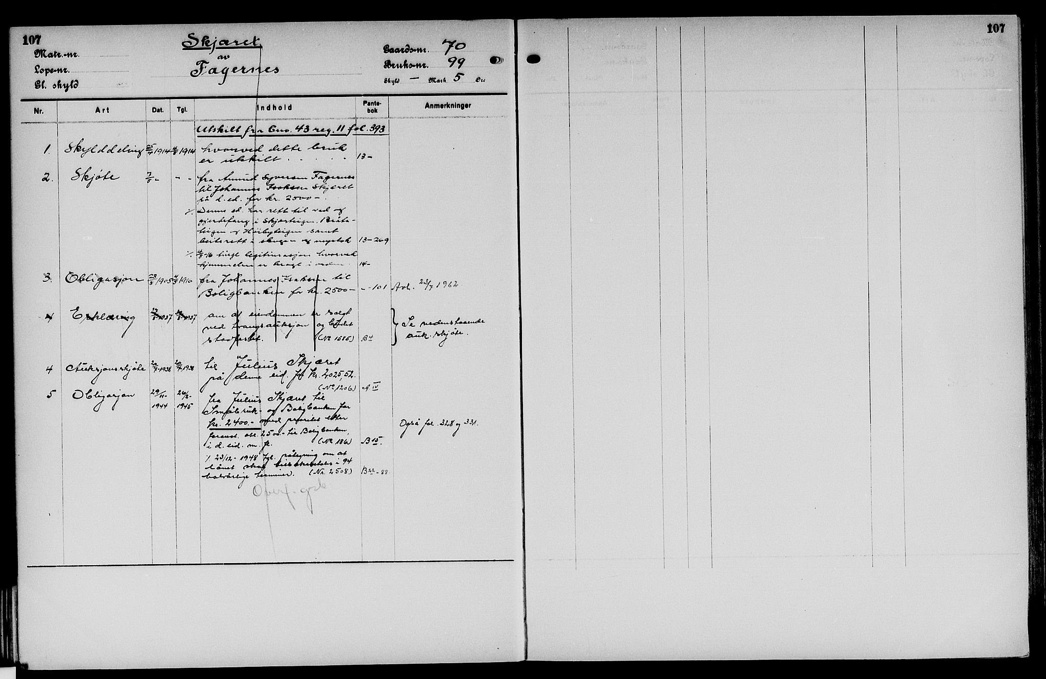 Vinger og Odal sorenskriveri, SAH/TING-022/H/Ha/Hac/Hacc/L0012: Mortgage register no. 3.12, 1923, p. 107