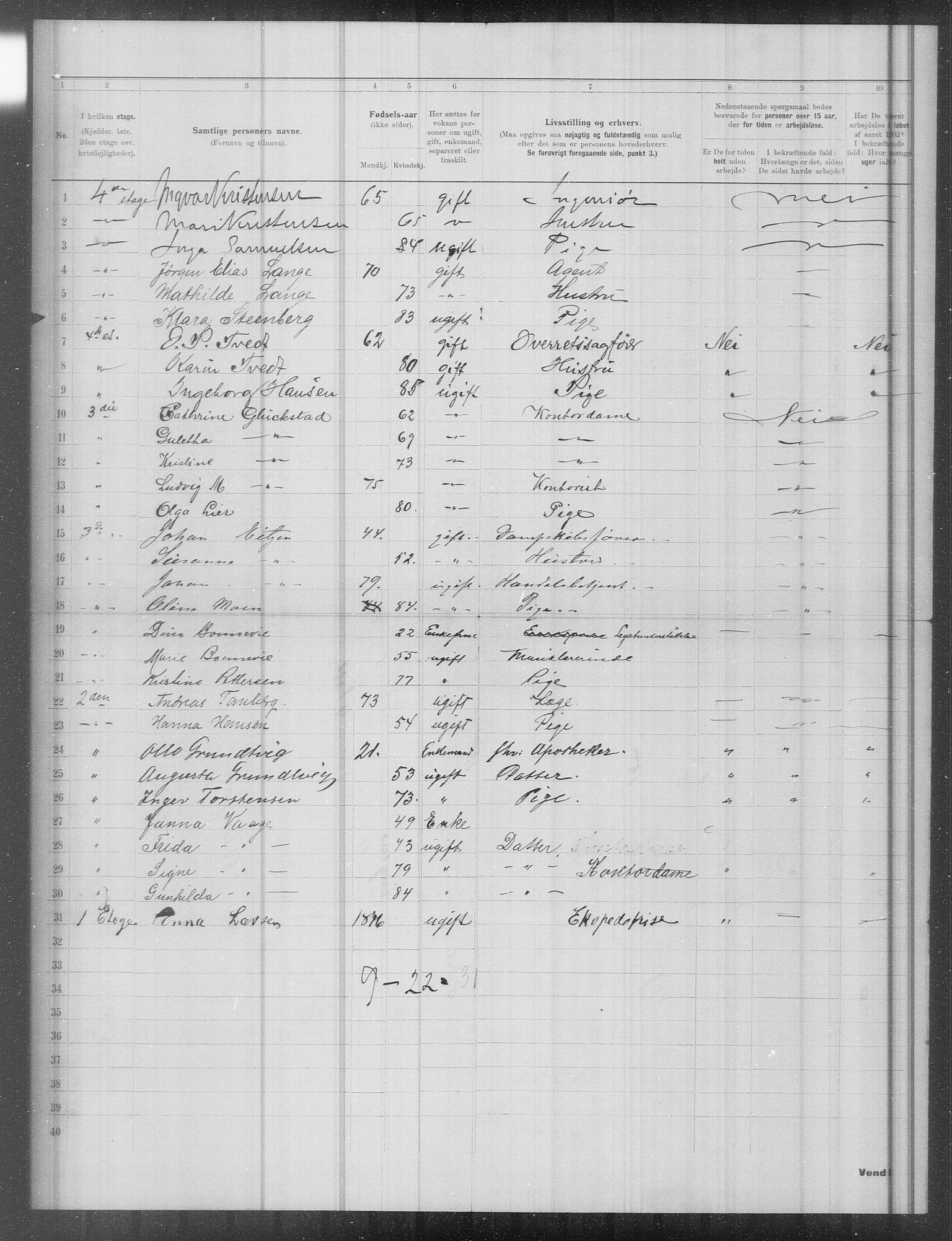 OBA, Municipal Census 1902 for Kristiania, 1902, p. 15803