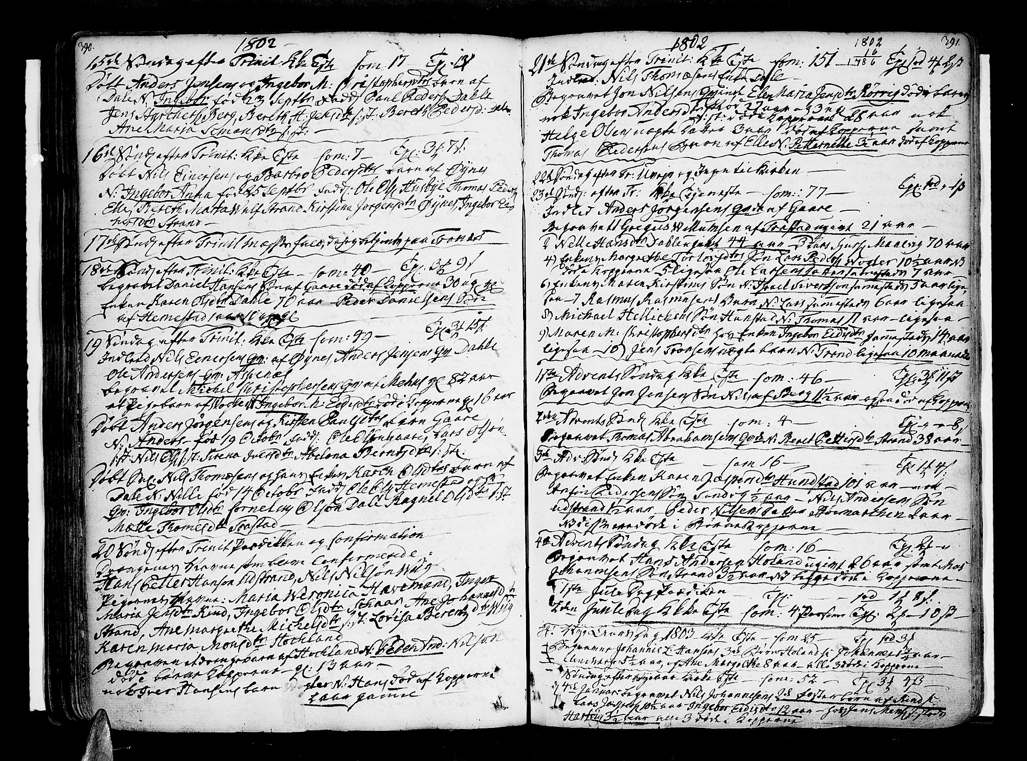 Kvæfjord sokneprestkontor, AV/SATØ-S-1323/G/Ga/Gaa/L0001kirke: Parish register (official) no. 1, 1751-1822, p. 390-391