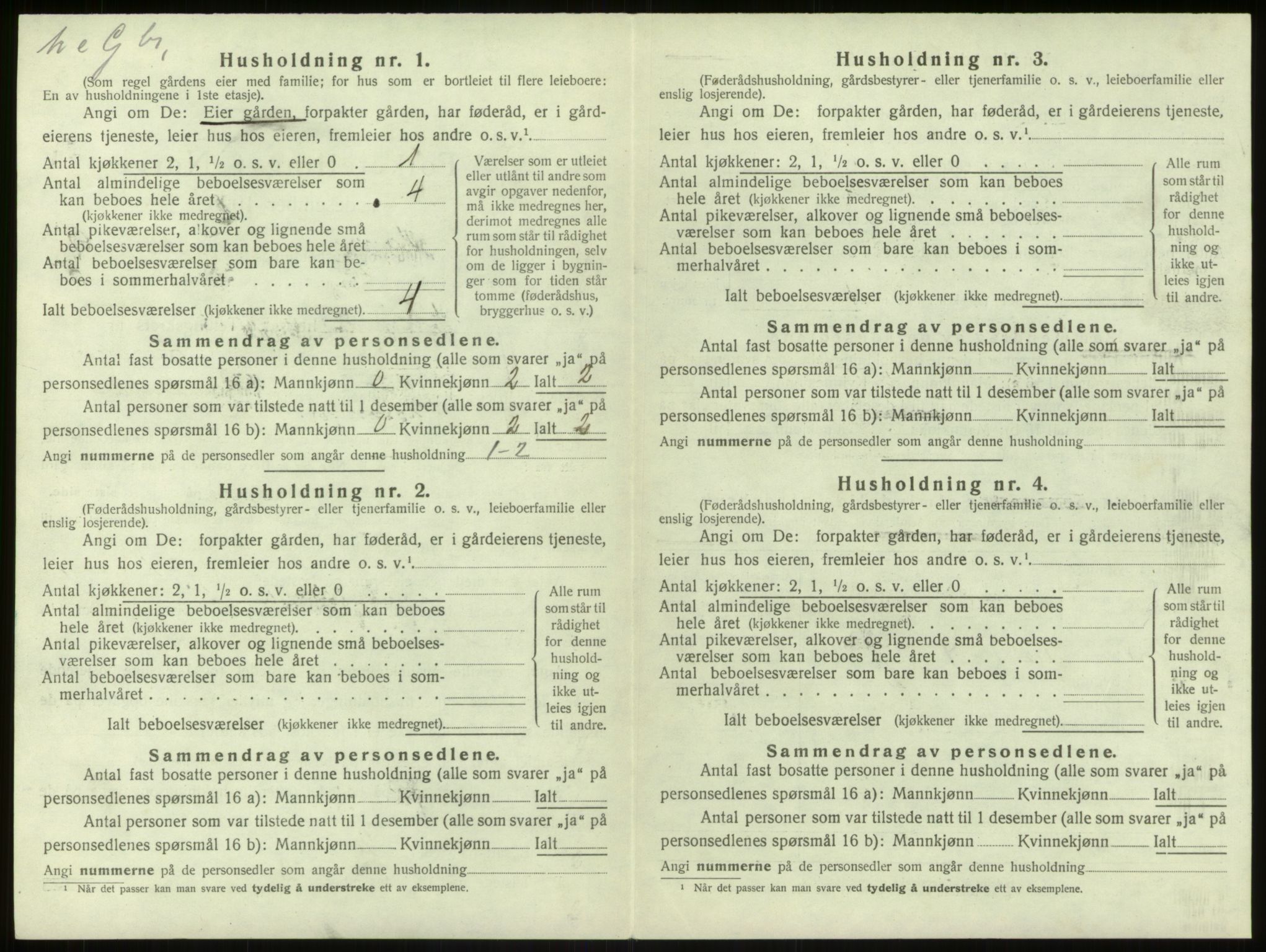 SAB, 1920 census for Hamre, 1920, p. 741